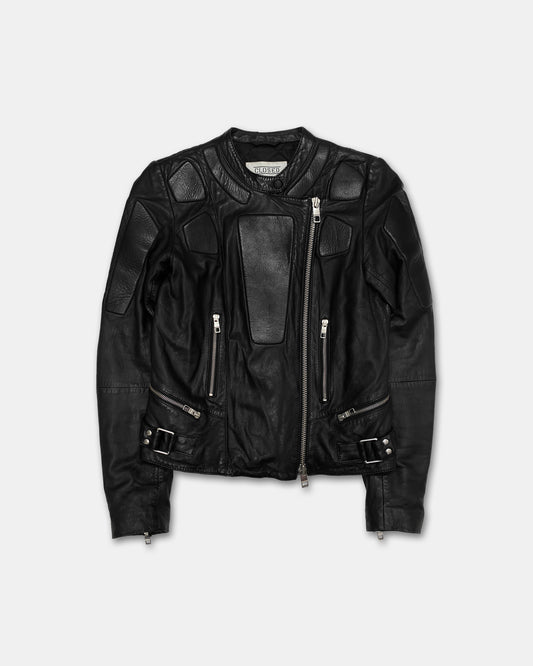 Closed 2000s Lambleather Padded Biker Leatherjacket Black
