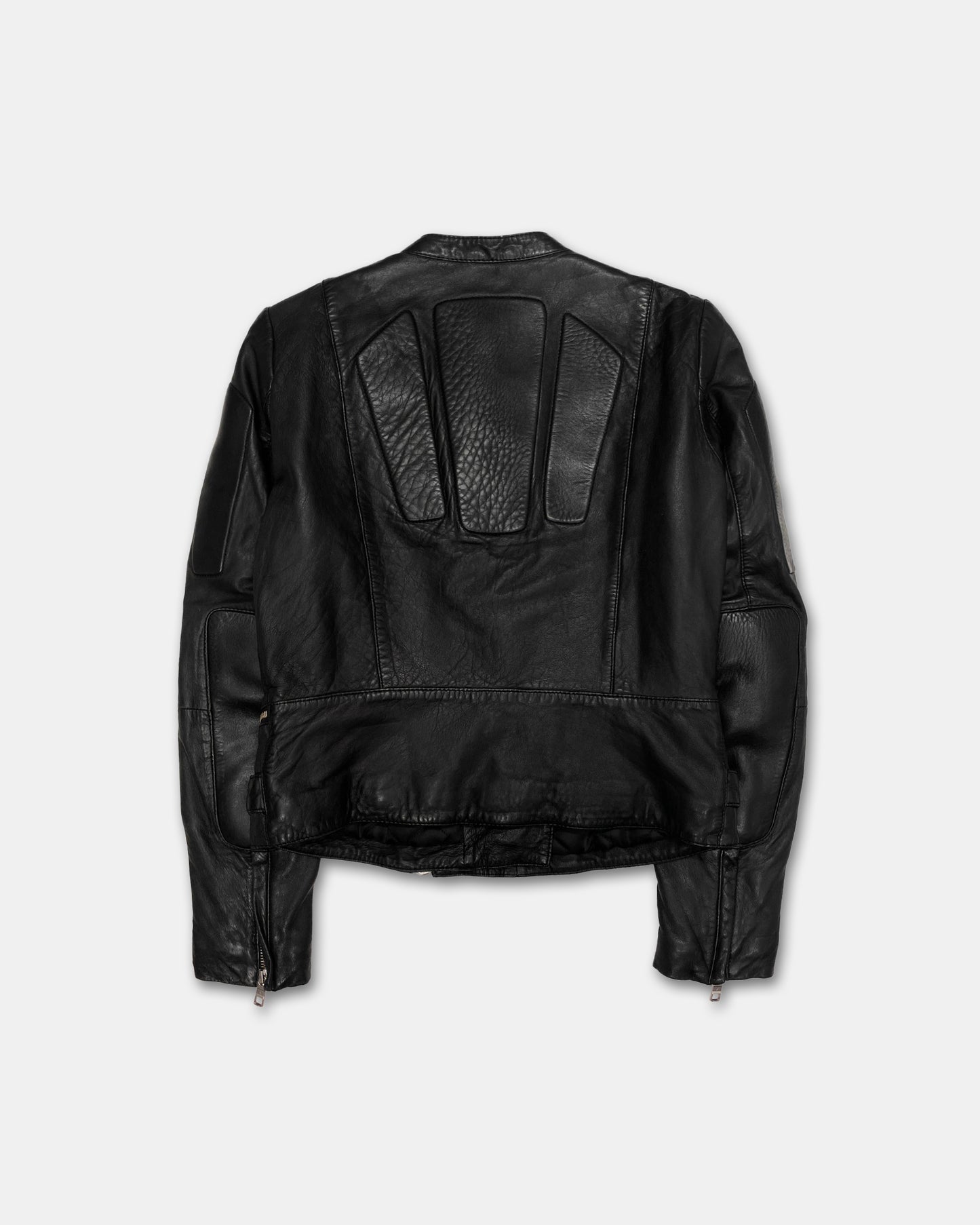 Closed 2000s Lambleather Padded Biker Leatherjacket Black