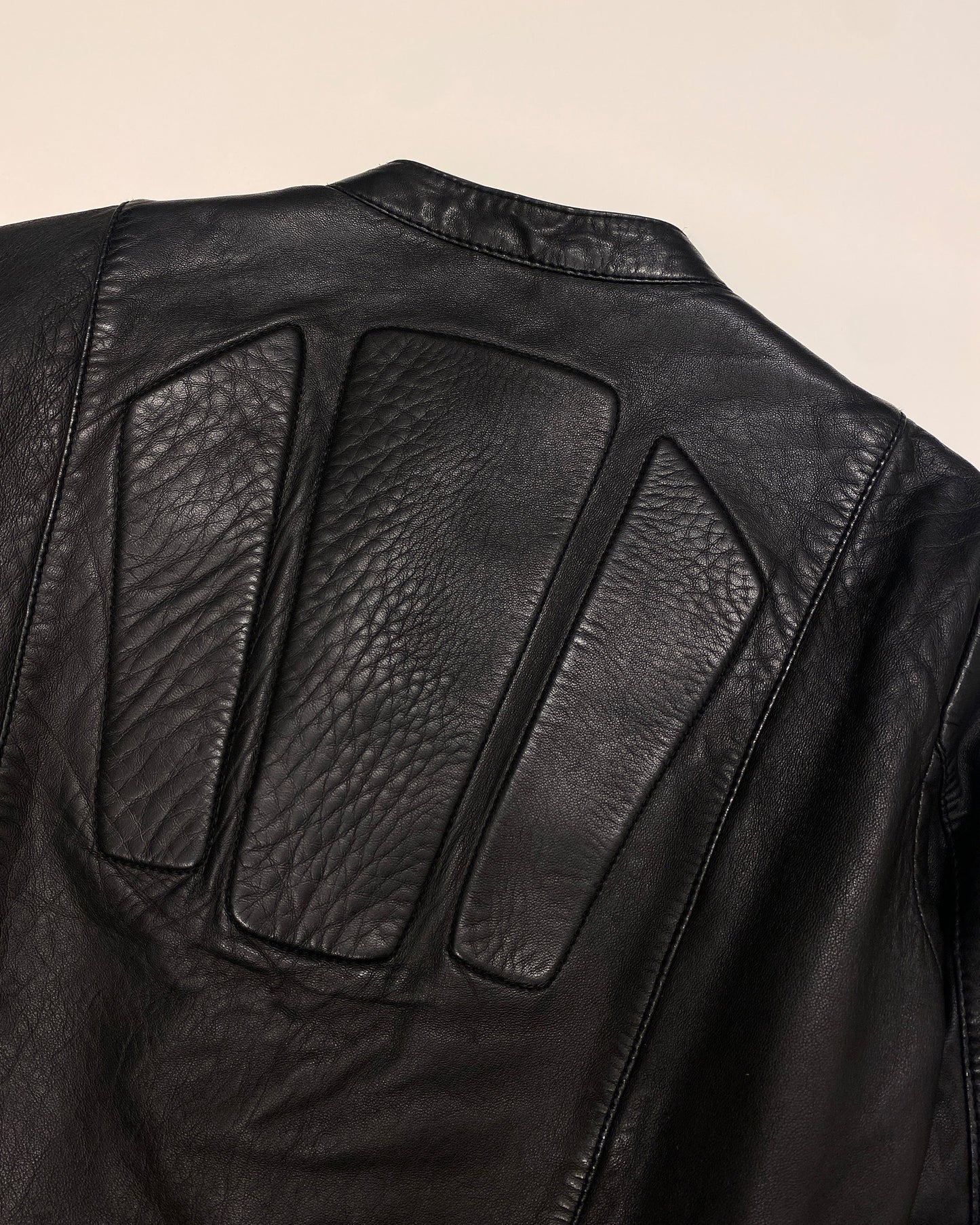 Closed 2000s Lambleather Padded Biker Leatherjacket Black