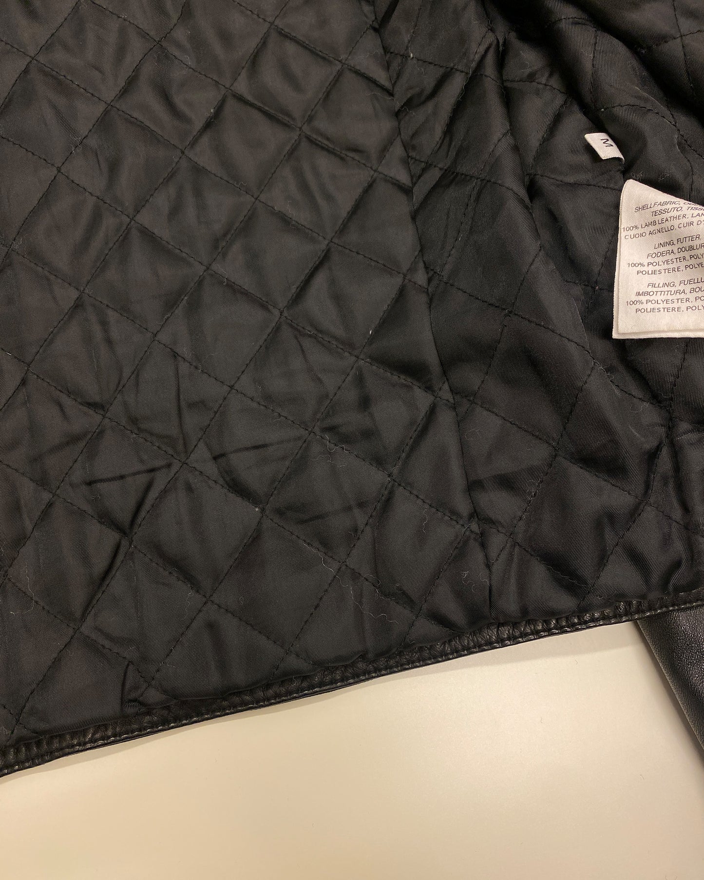 Closed 2000s Lambleather Padded Biker Leatherjacket Black