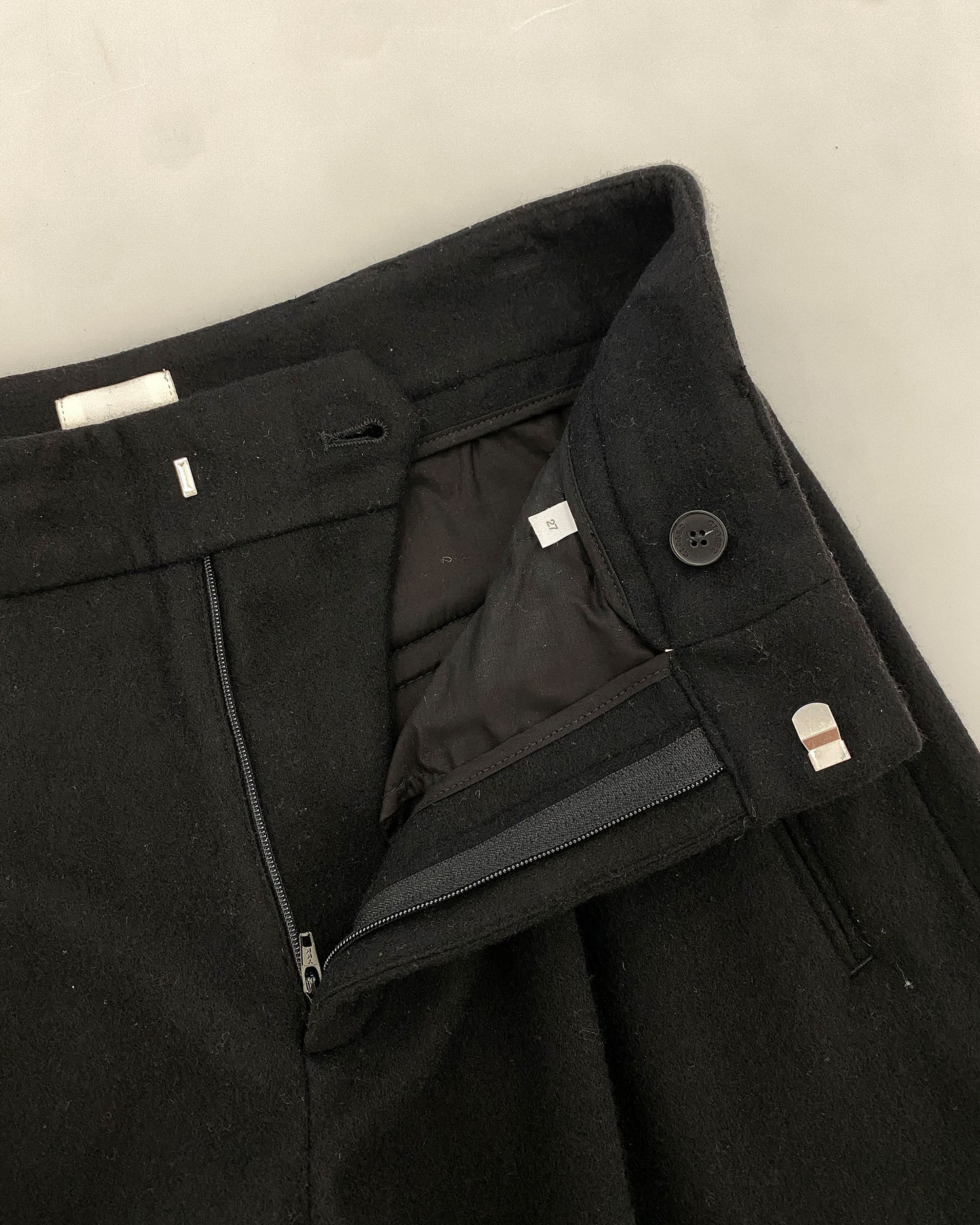 Closed 2020s Wool Wide Pants Black