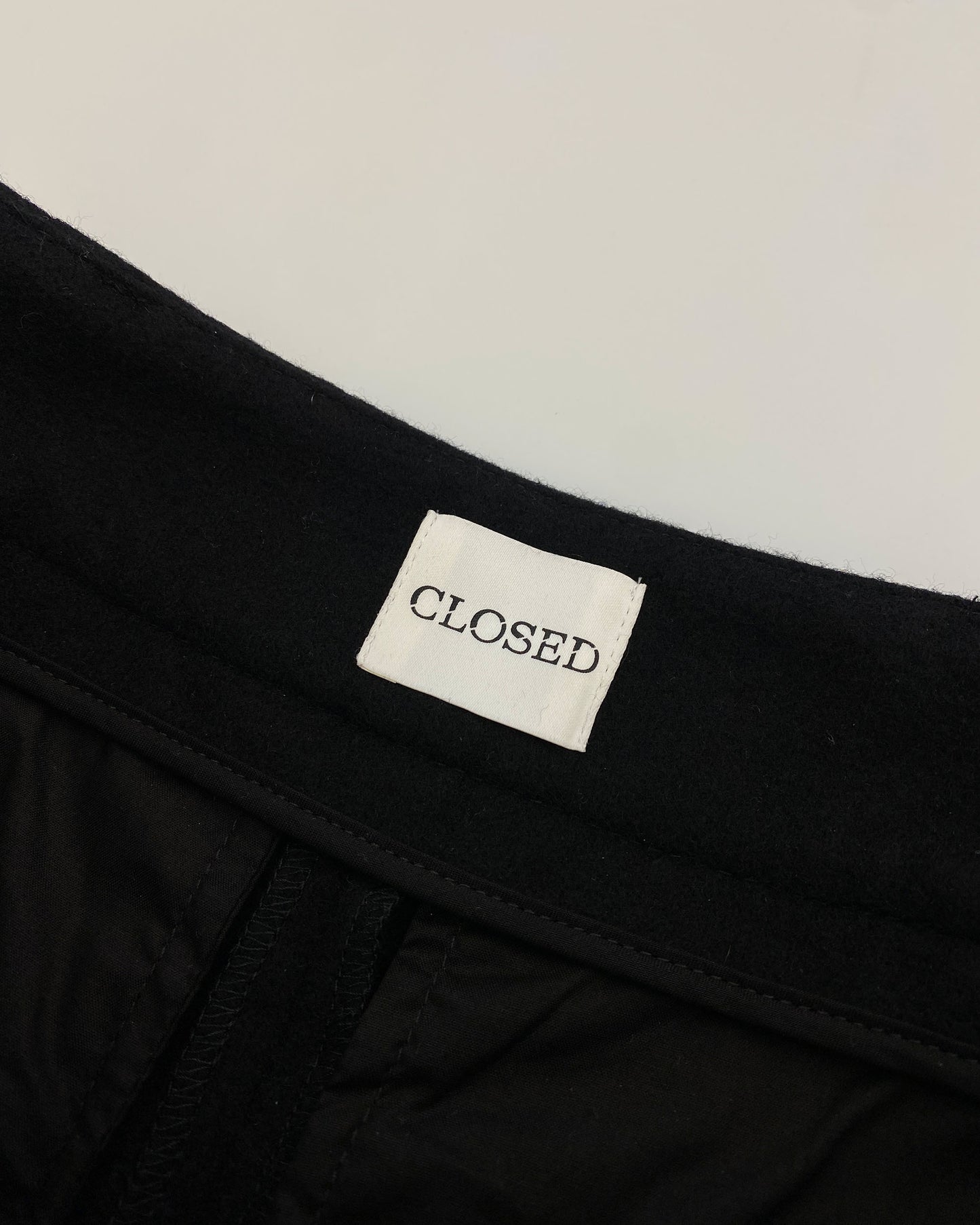 Closed 2020s Wool Wide Pants Black