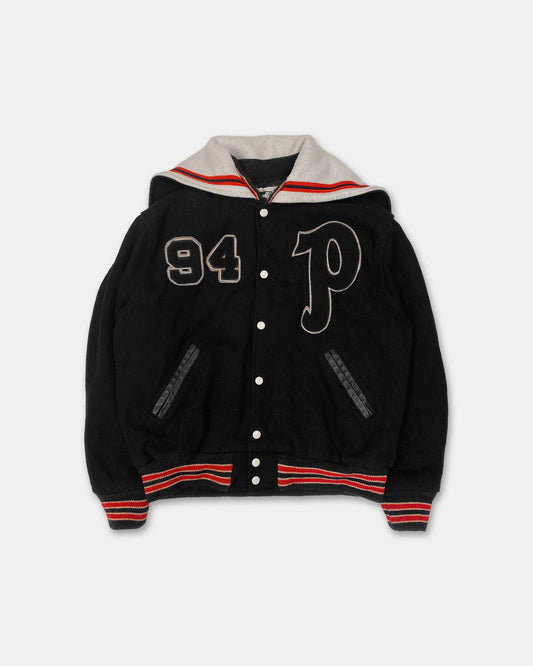 Vintage 1994 Pirates College Wool Jacket Black