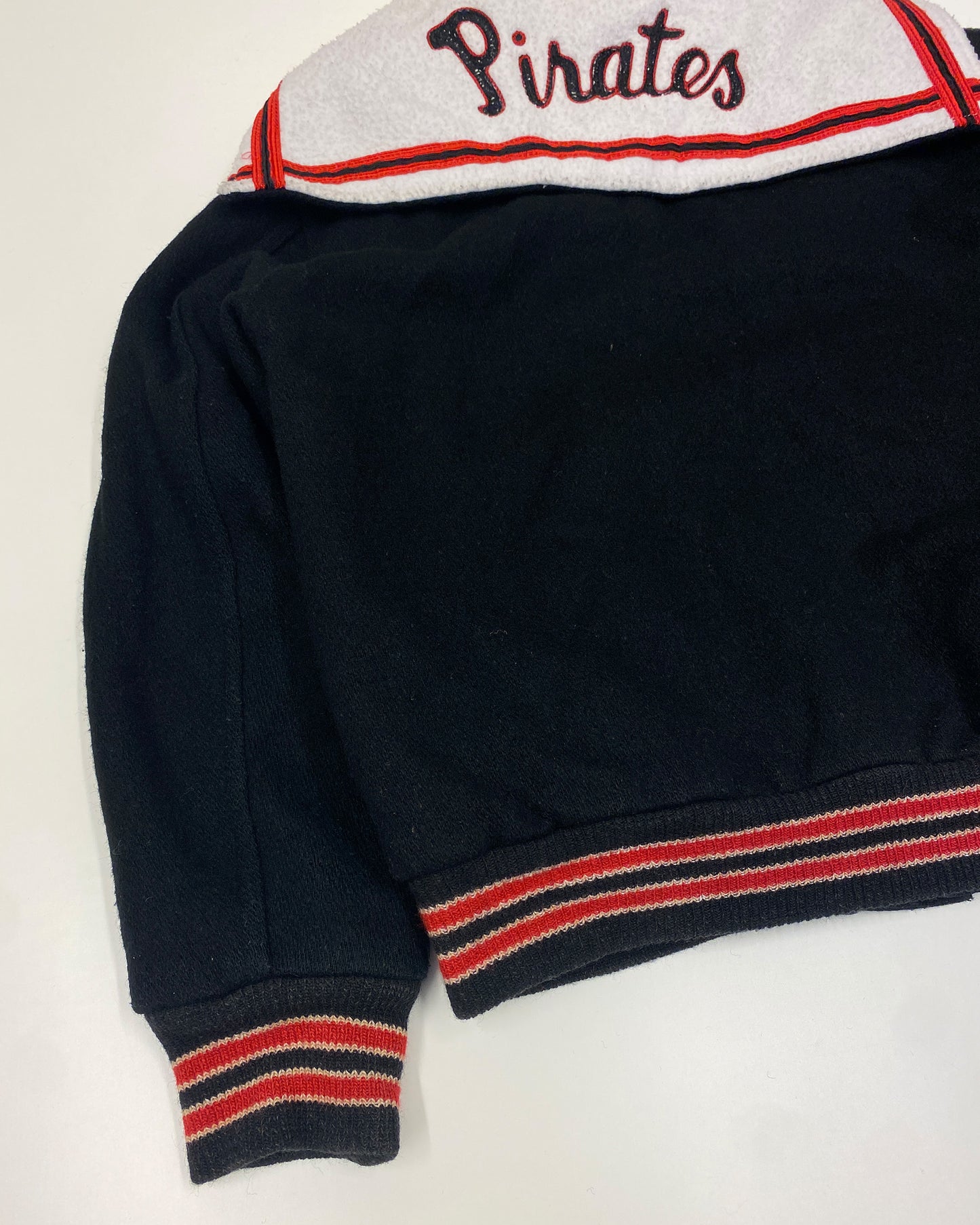 Vintage 1994 Pirates College Wool Jacket Black