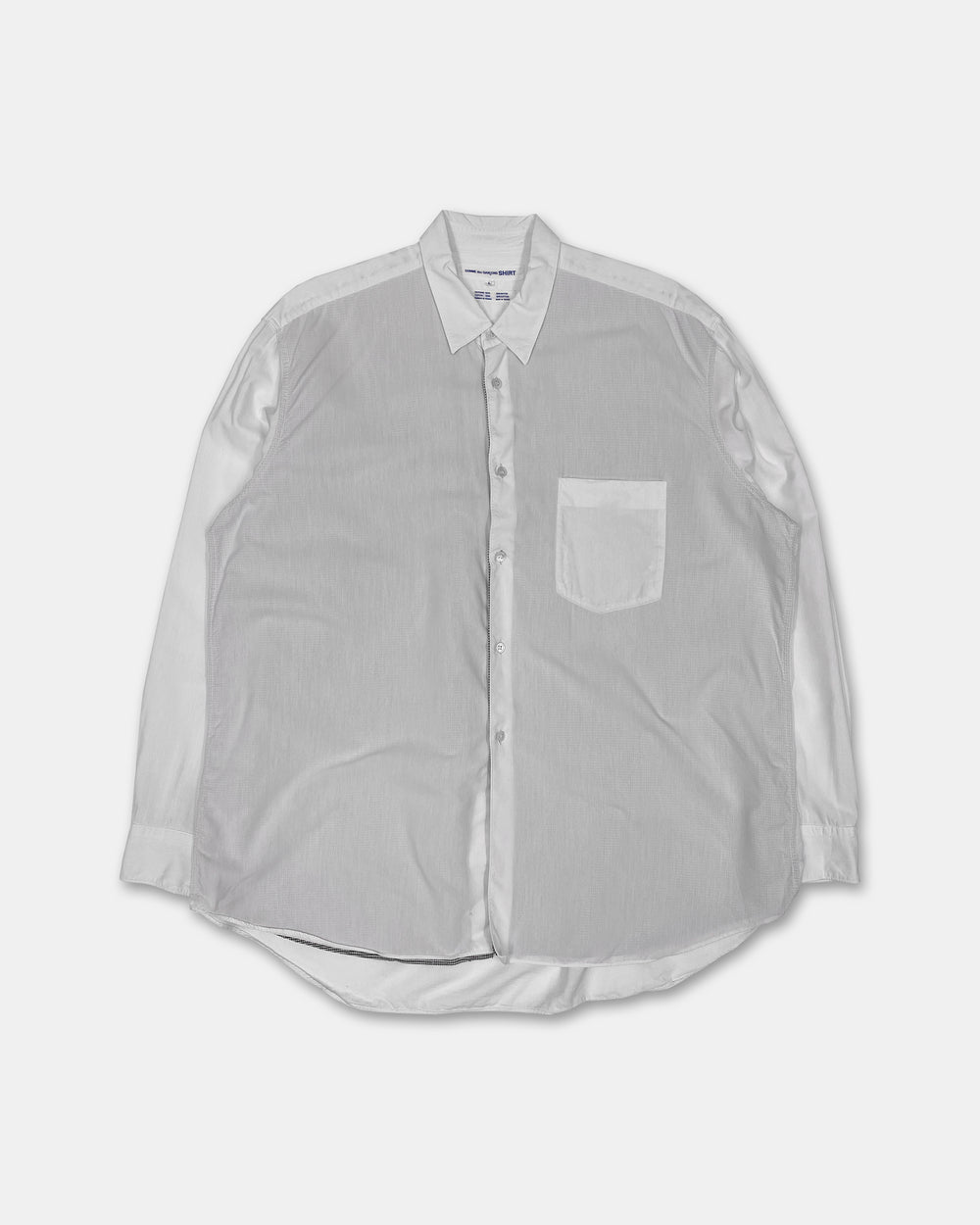 Comme des Garçons Shirt 1990s Two-layered Shepherd Checkered Shirt White Black