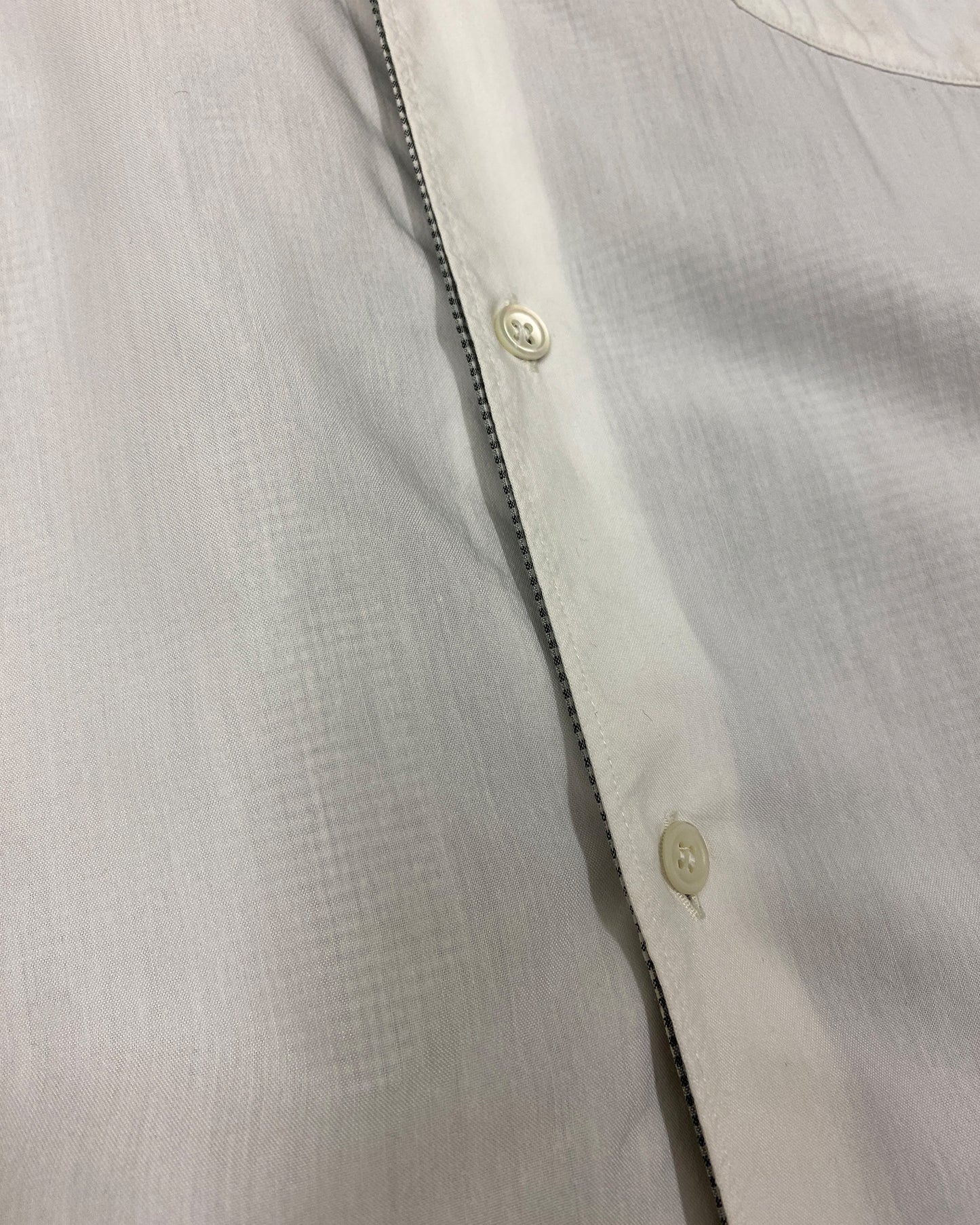 Comme des Garçons Shirt 1990s Two-layered Shepherd Checkered Shirt White Black