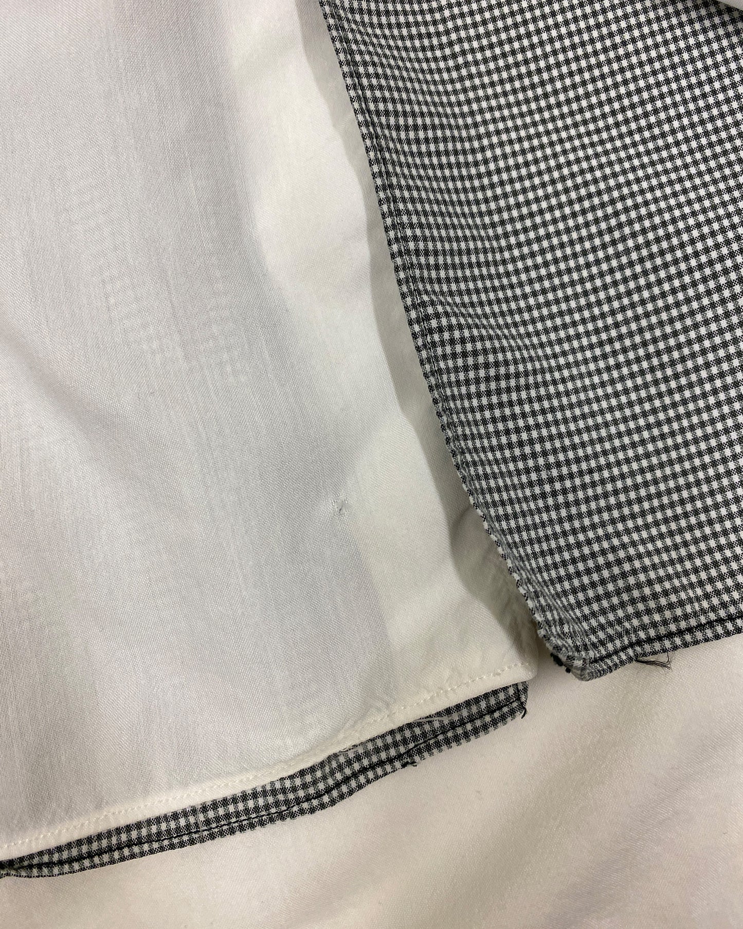 Comme des Garçons Shirt 1990s Two-layered Shepherd Checkered Shirt White Black