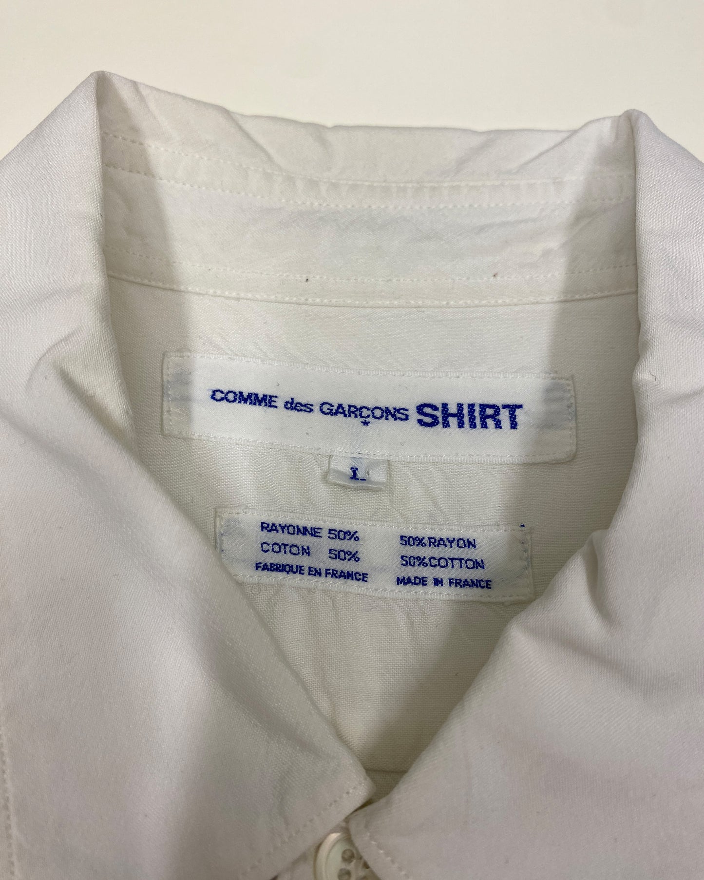 Comme des Garçons Shirt 1990s Two-layered Shepherd Checkered Shirt White Black