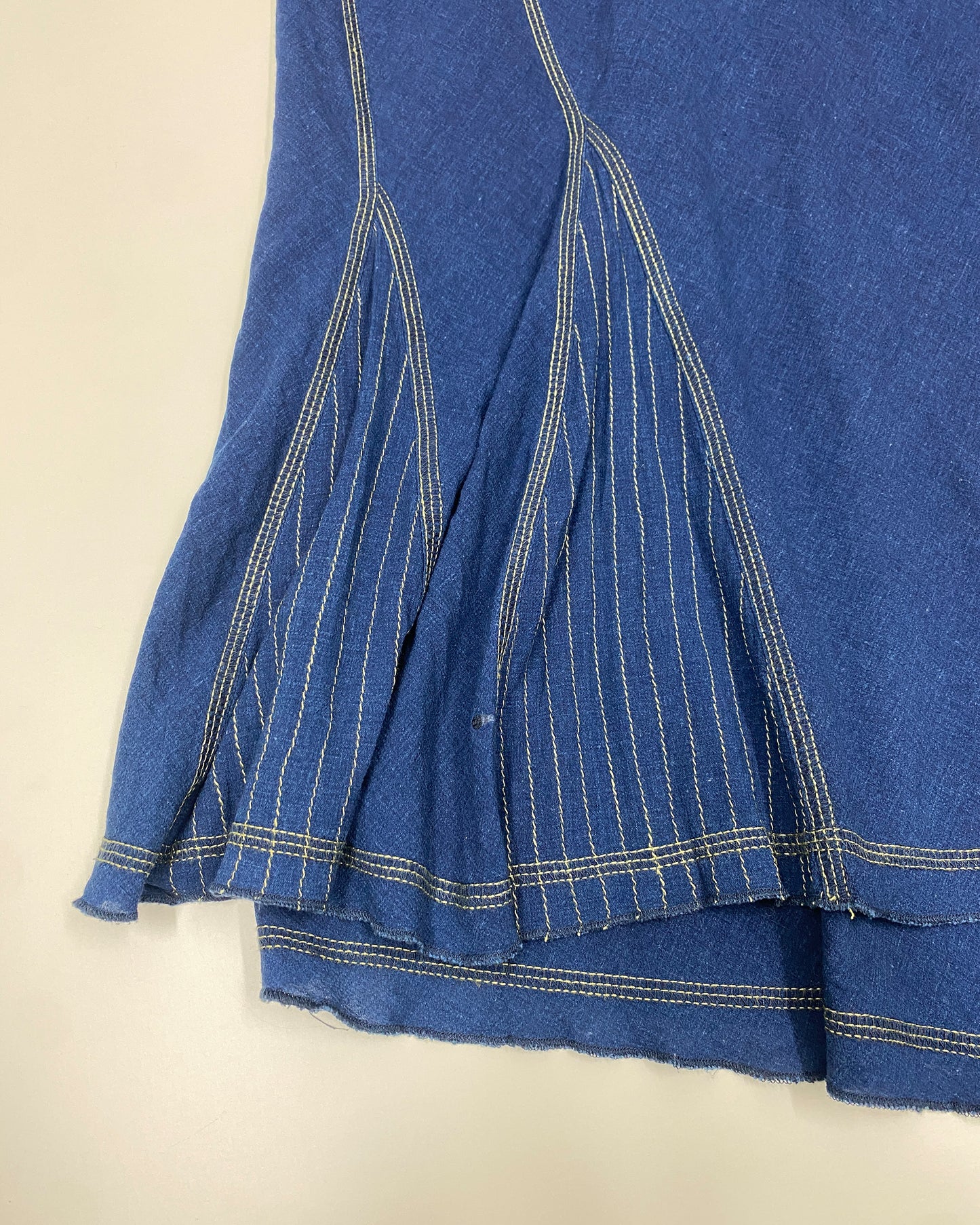 Cop Copine 2000s Stone Washed Spaghetti Straps Dress Blue
