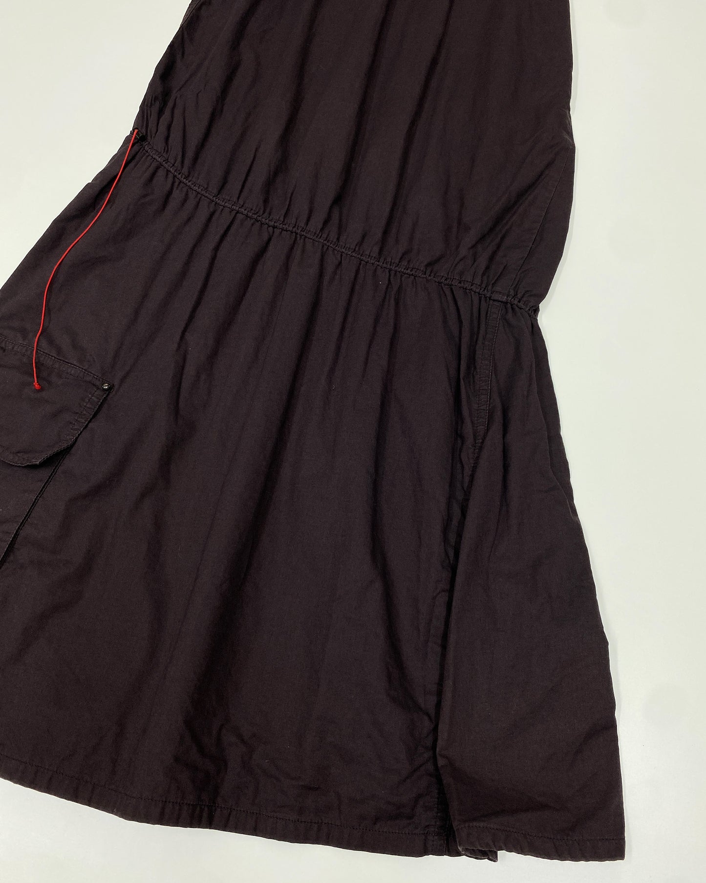 Cop Copine 2000s Adjustable Open Hem Pocket Tank Dress Brown