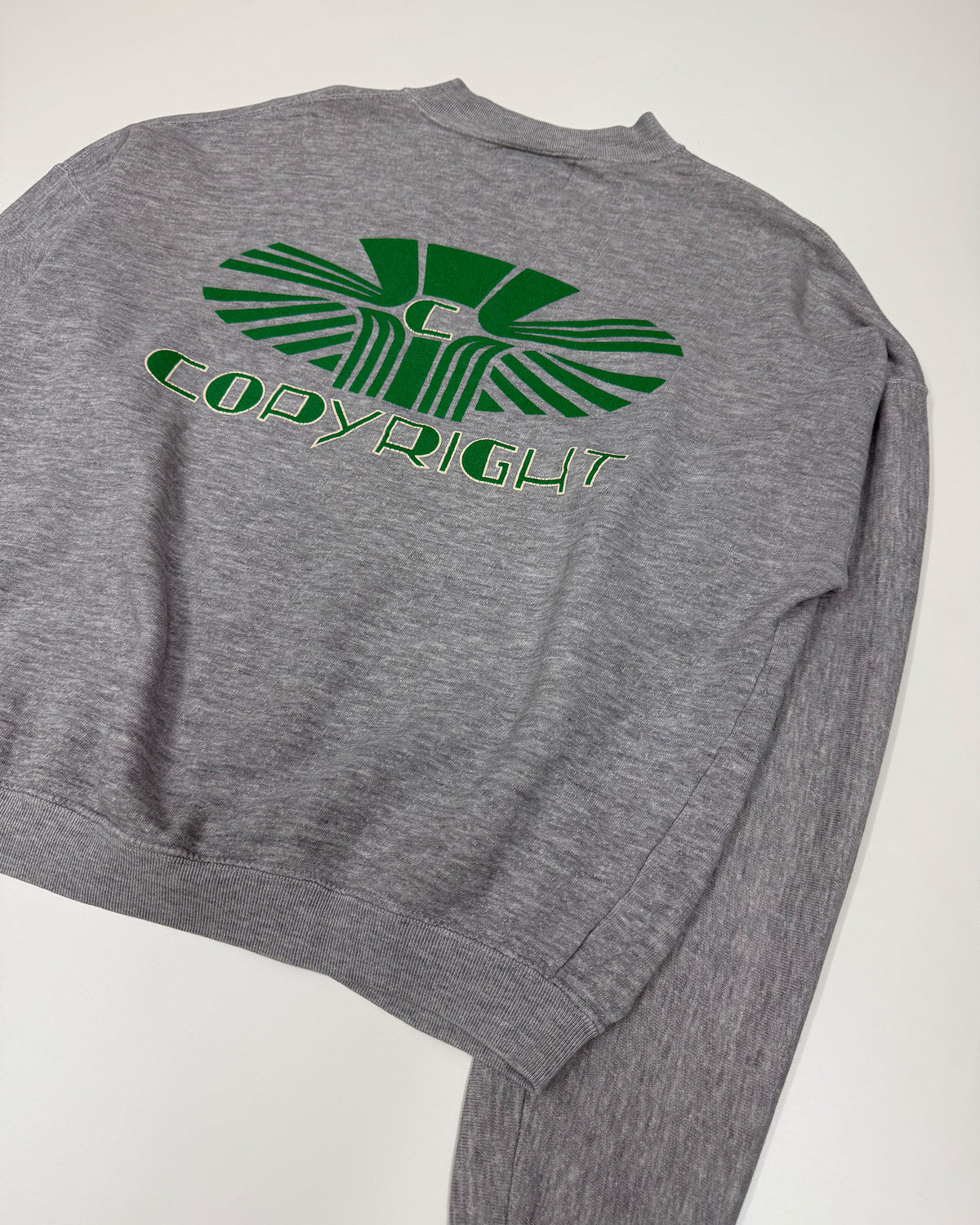 Vintage 1980s Copyright Ultra Boxy Crewneck Light Heathergrey