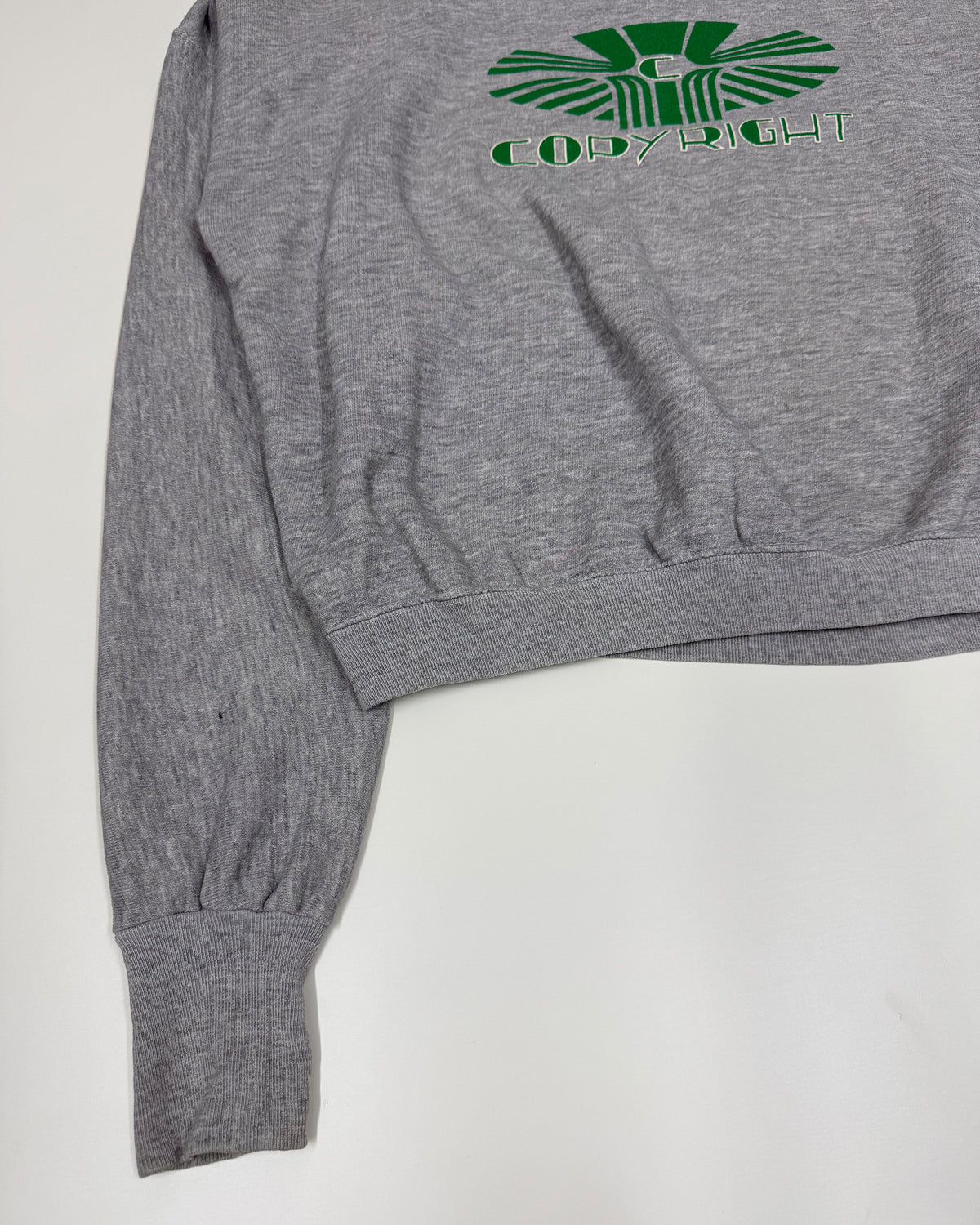 Vintage 1980s Copyright Ultra Boxy Crewneck Light Heathergrey