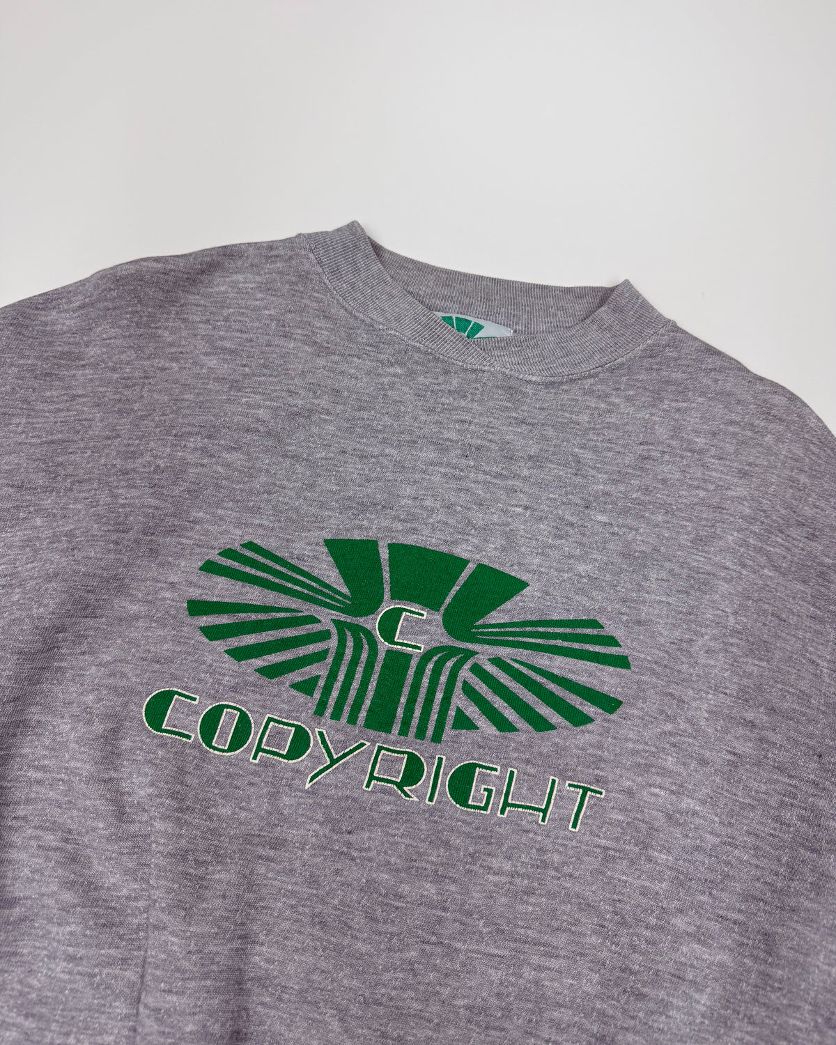Vintage 1980s Copyright Ultra Boxy Crewneck Light Heathergrey