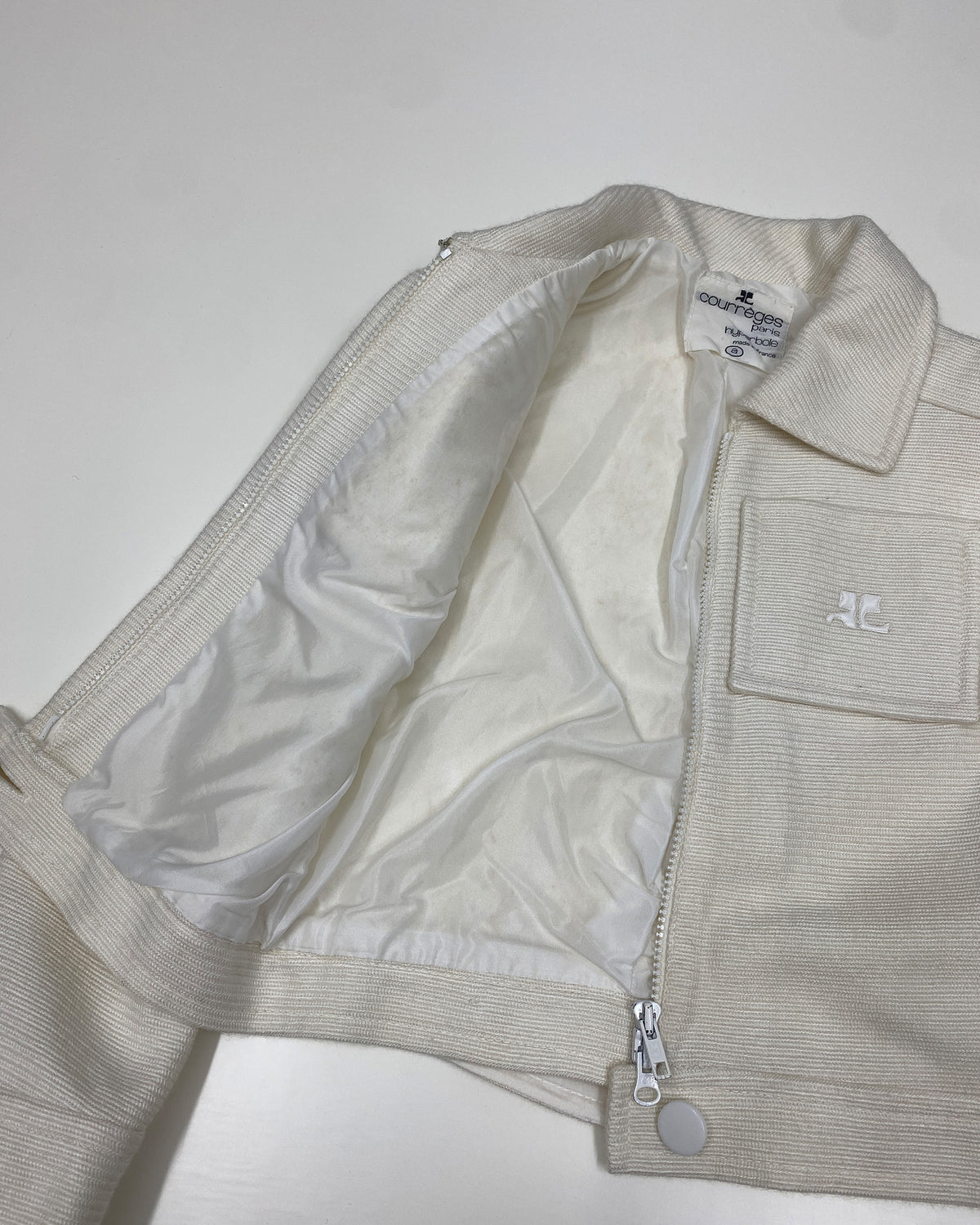 Courrèges Paris 1970s Formal Jacket White