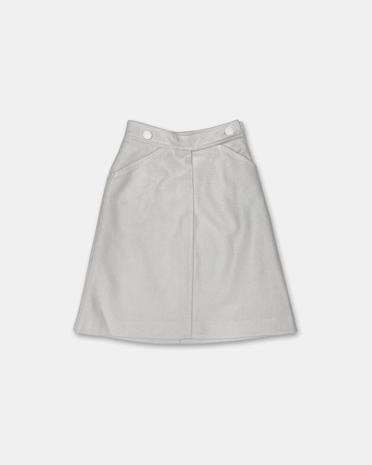 Courrèges Paris 1970s Formal Skirt White