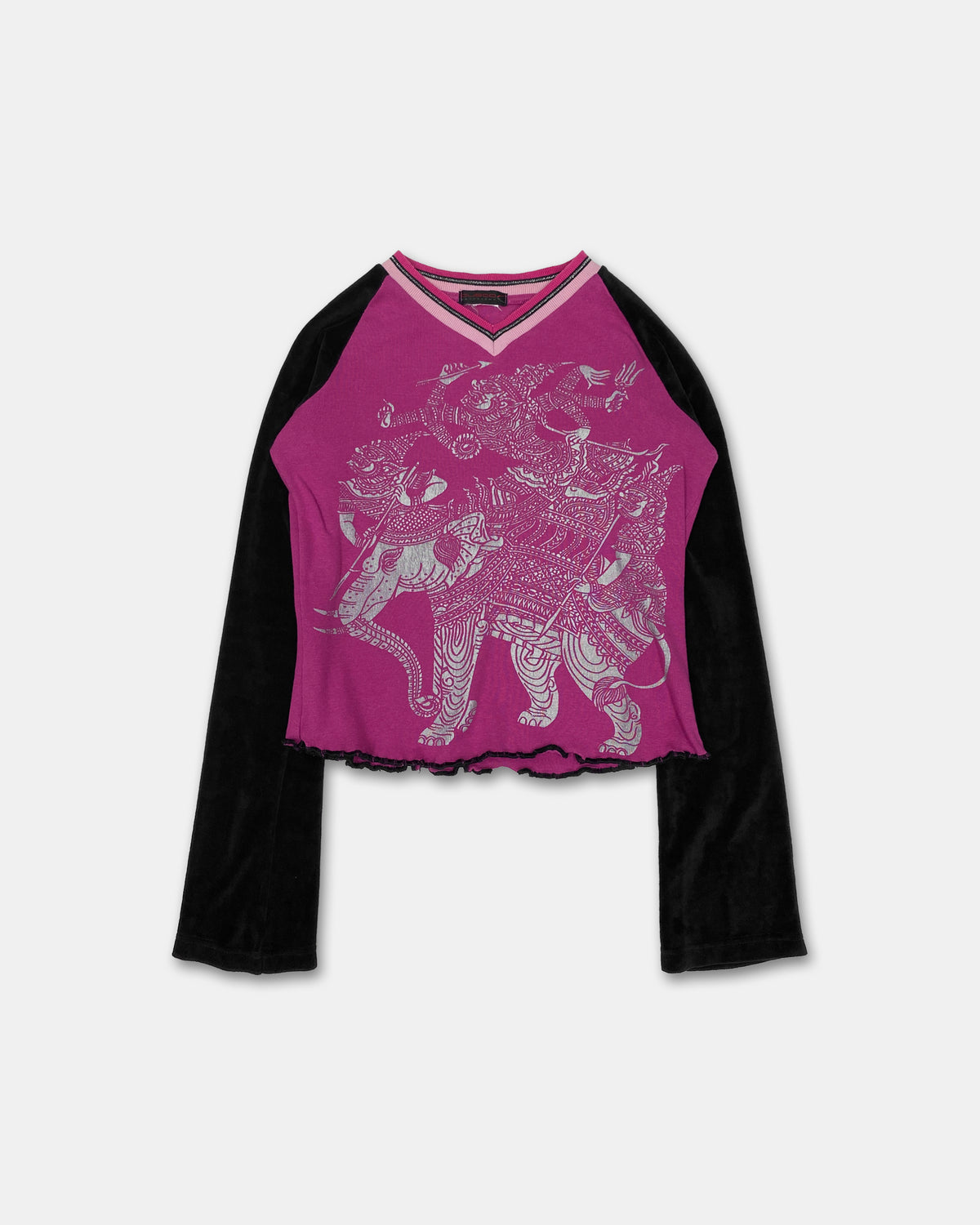 Custo Barcelona 2000s Elephant Print Top Pink