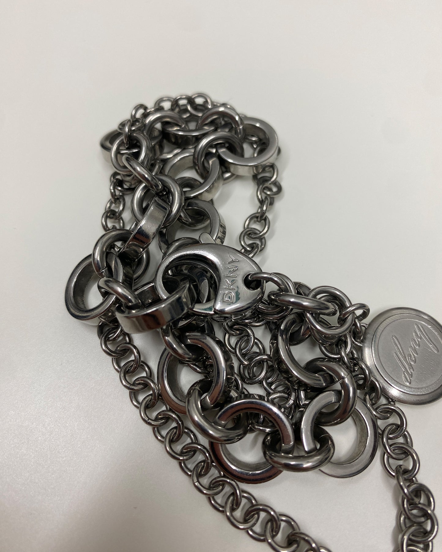 DKNY 2020s Multilayer Bracelet Metallic Silver