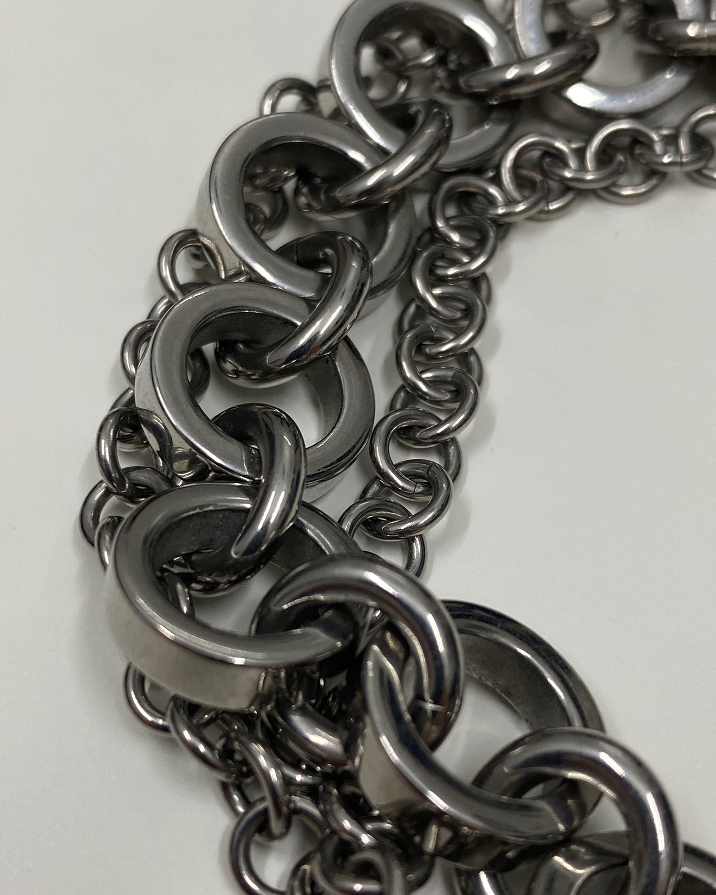 DKNY 2020s Multilayer Necklace Metallic Silver