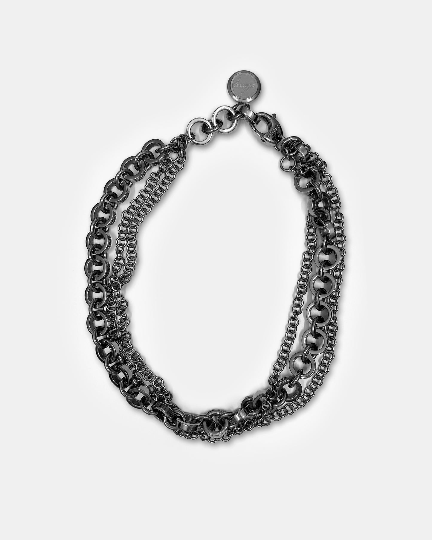 DKNY 2020s Multilayer Necklace Metallic Silver