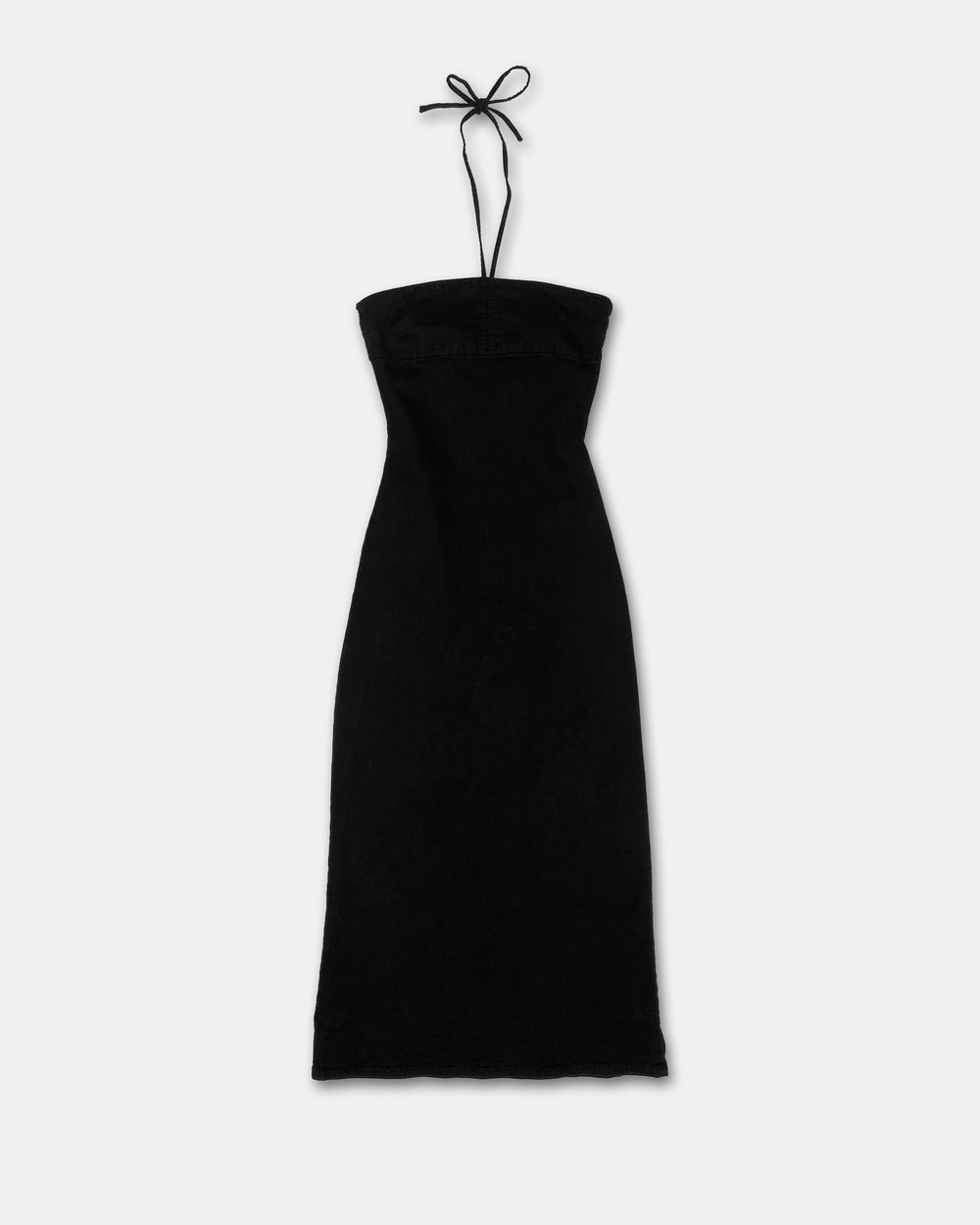 DKNY Jeans 2000s Shoulder Free Neckholder Dress Black