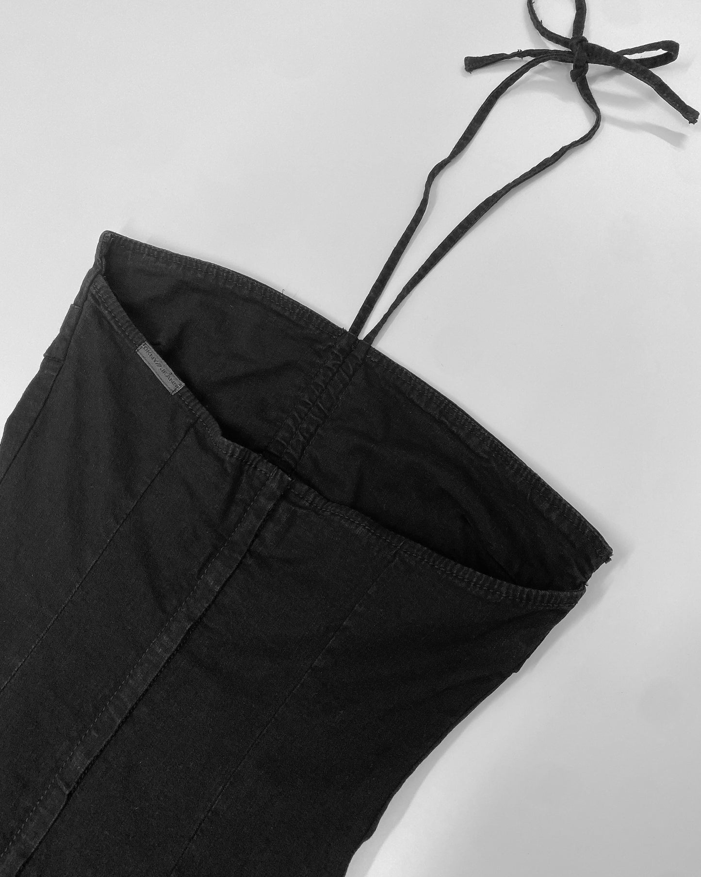 DKNY Jeans 2000s Shoulder Free Neckholder Dress Black