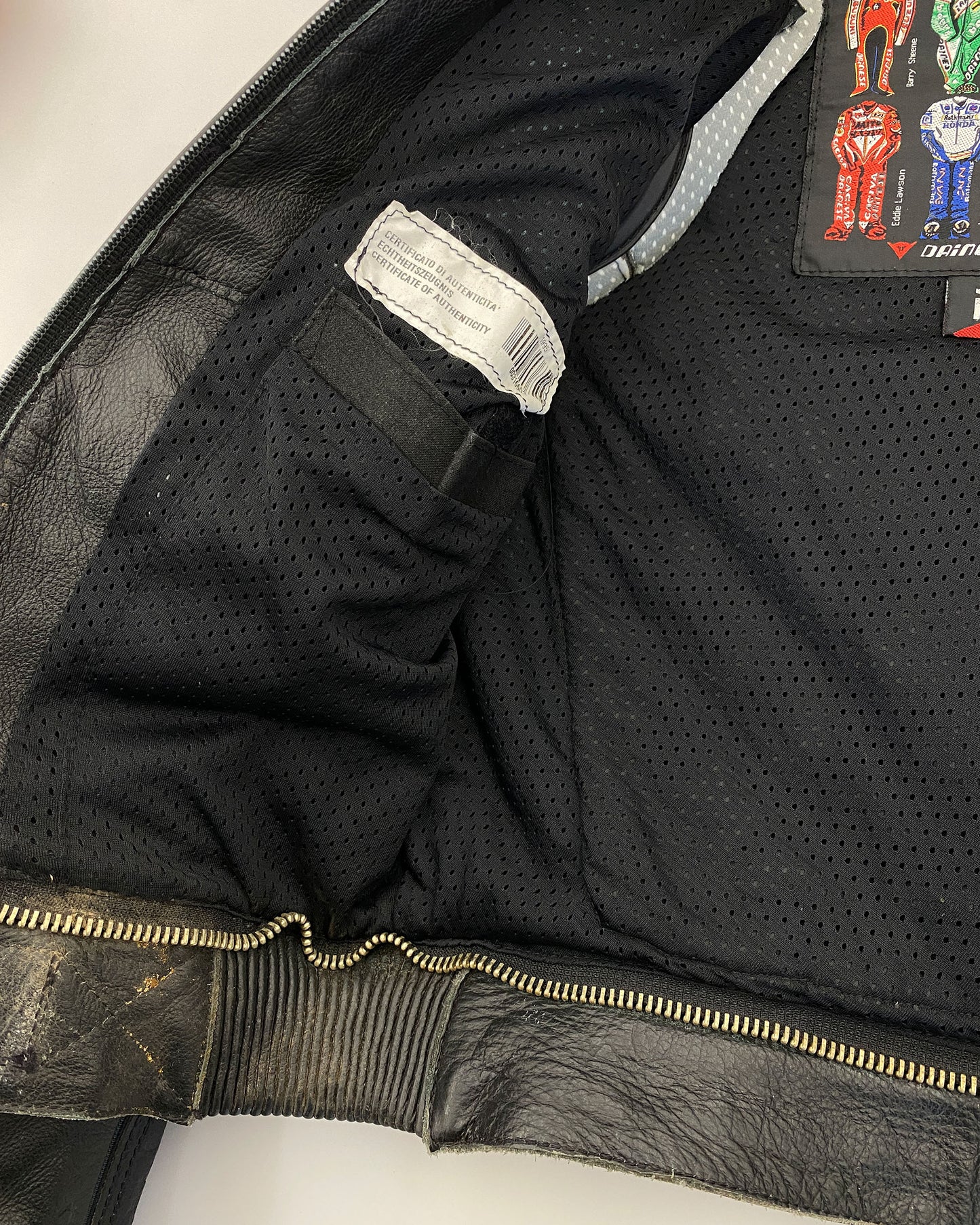 Dainese 1970s Racing Leatherjacket Black Yellow