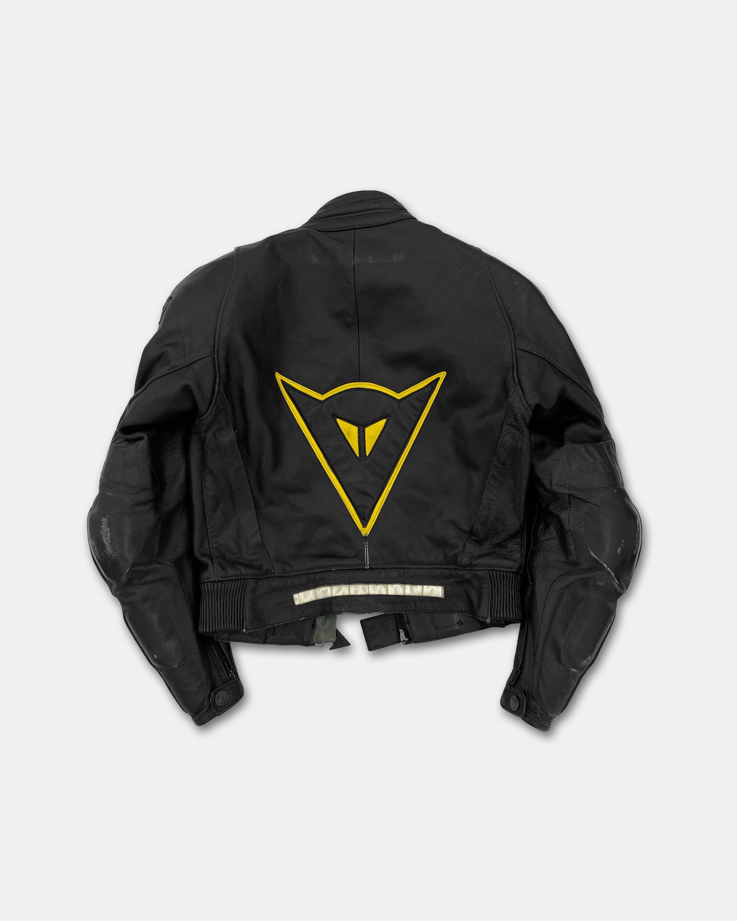 Dainese 1970s Racing Leatherjacket Black Yellow