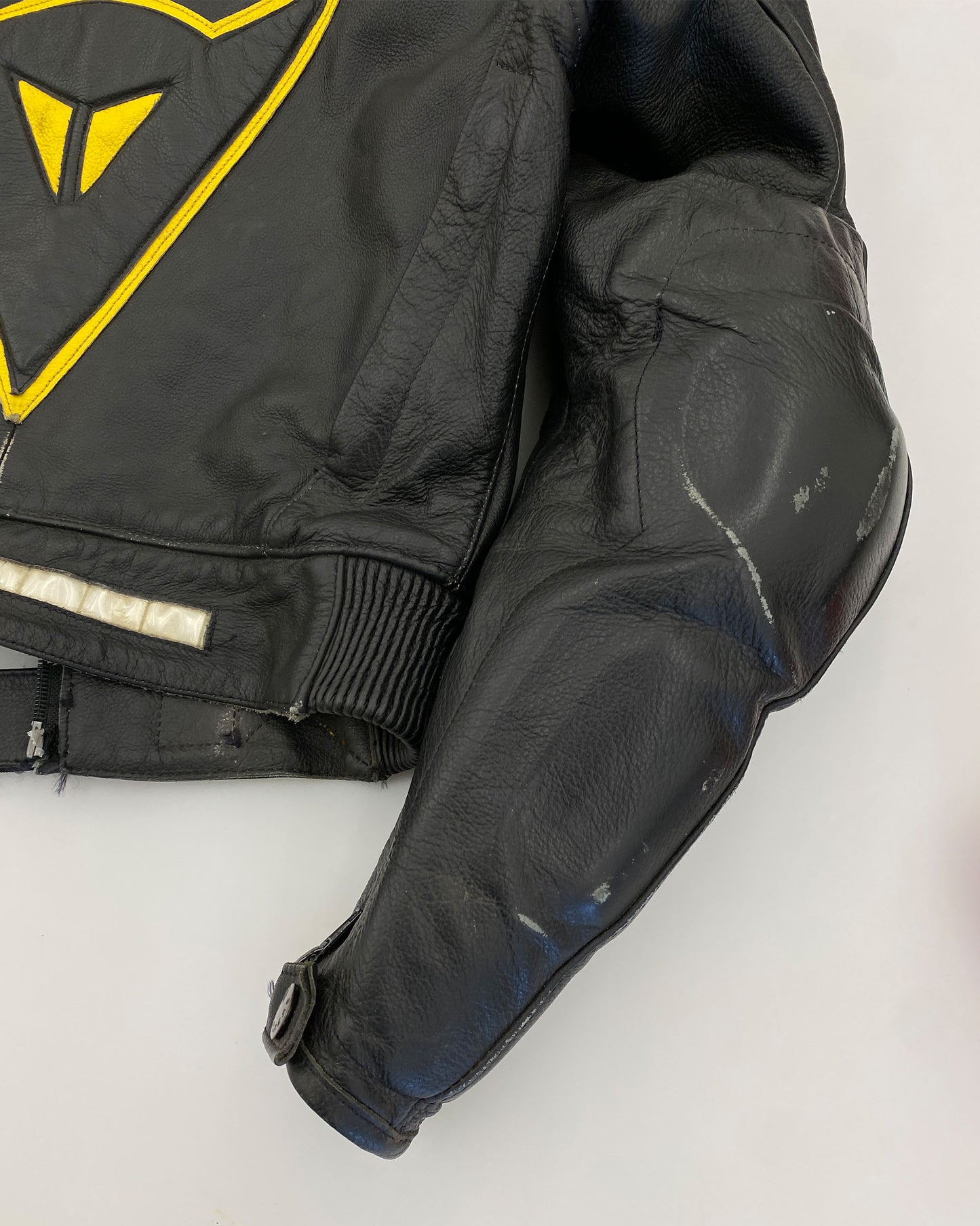 Dainese 1970s Racing Leatherjacket Black Yellow
