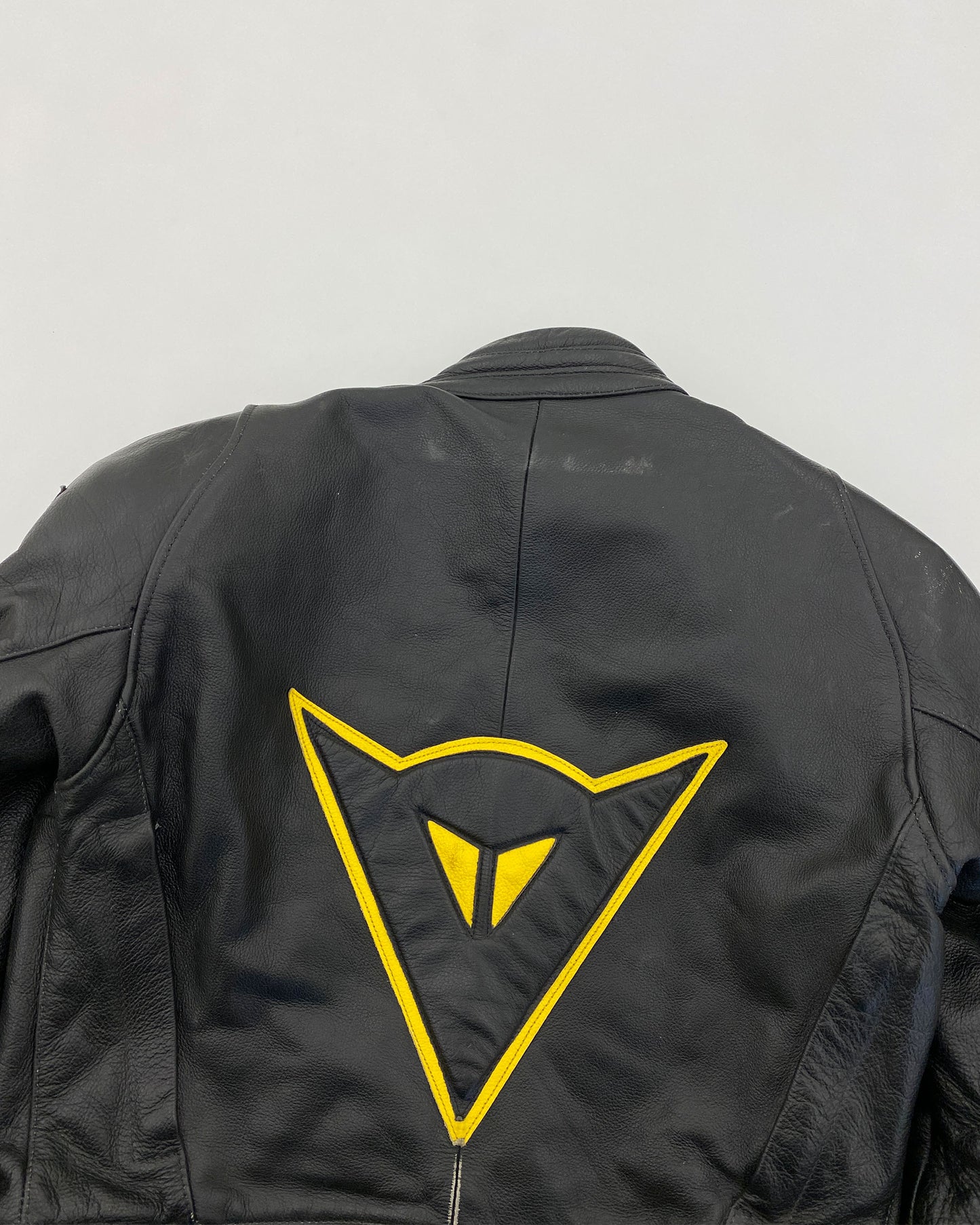 Dainese 1970s Racing Leatherjacket Black Yellow