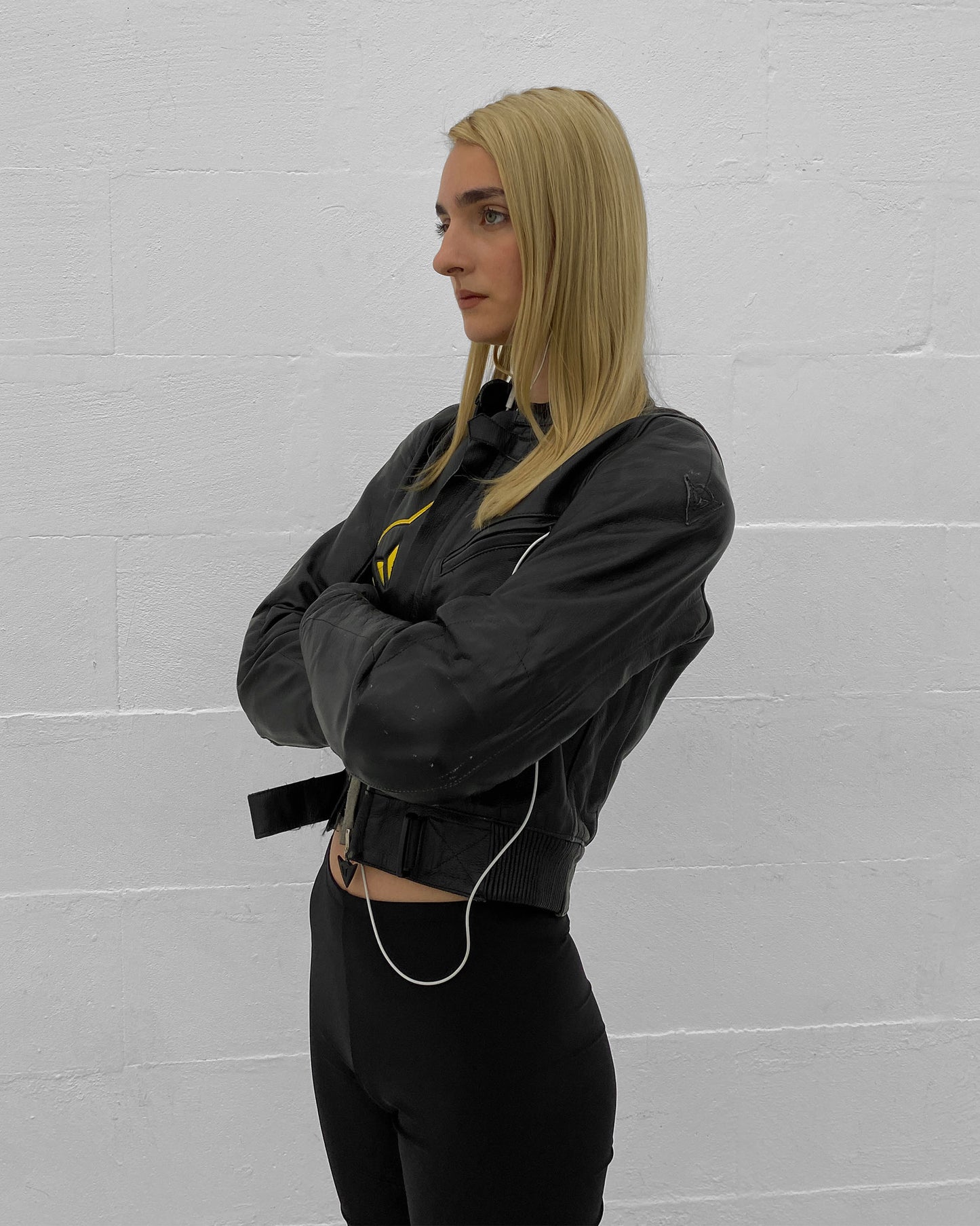 Dainese 1970s Racing Leatherjacket Black Yellow
