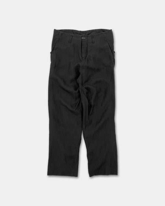 The Viridi-Anne 2000s Made in Japan Ramie Loose Pants Black