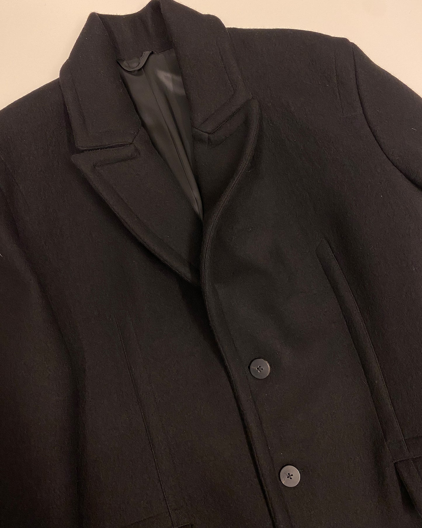 Isabel Benenato AW2018 Heavy Wool Coat Black