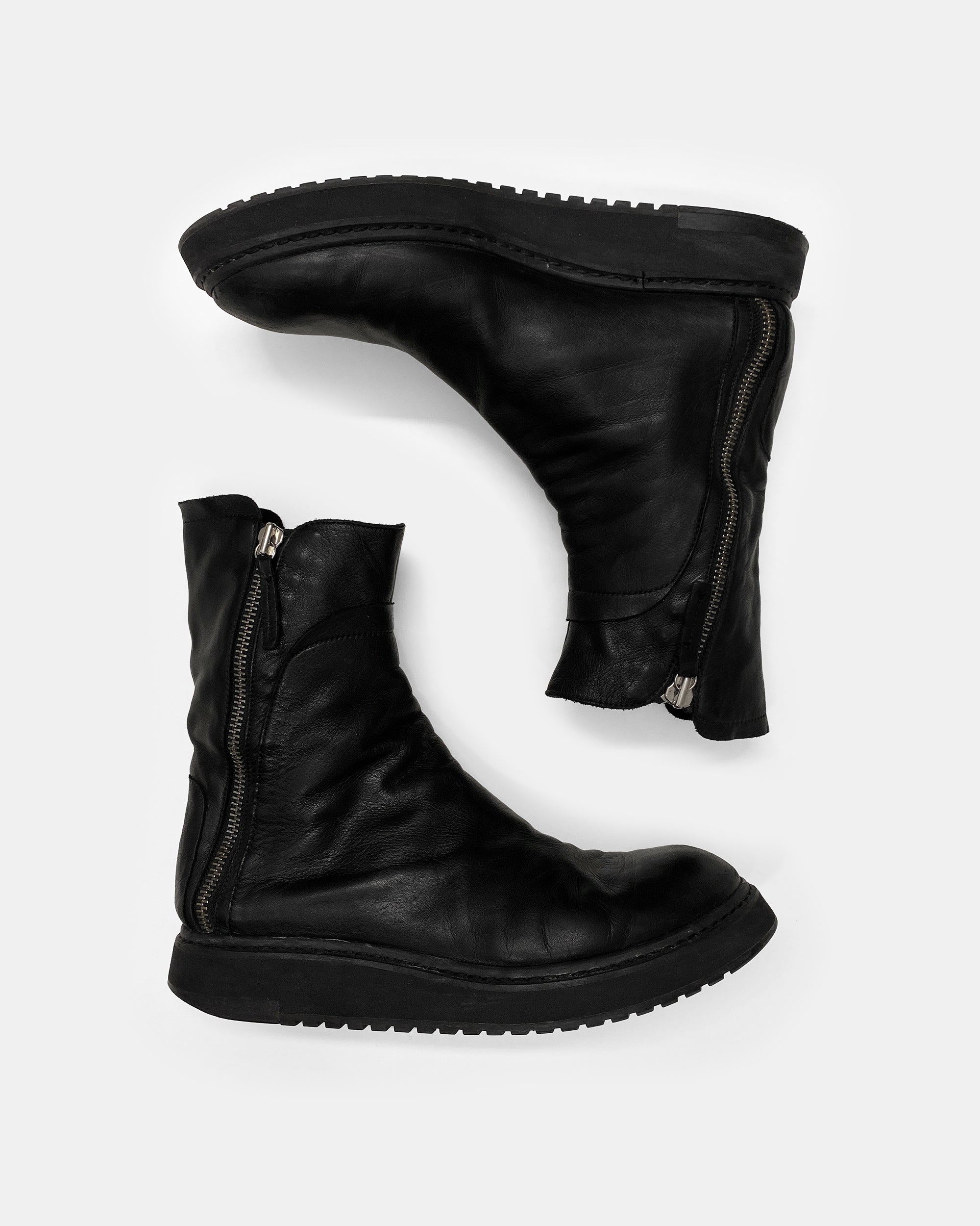 Cinzia Araia AW2020 Double Zip Leather Berek Boots Black – Knud Peters