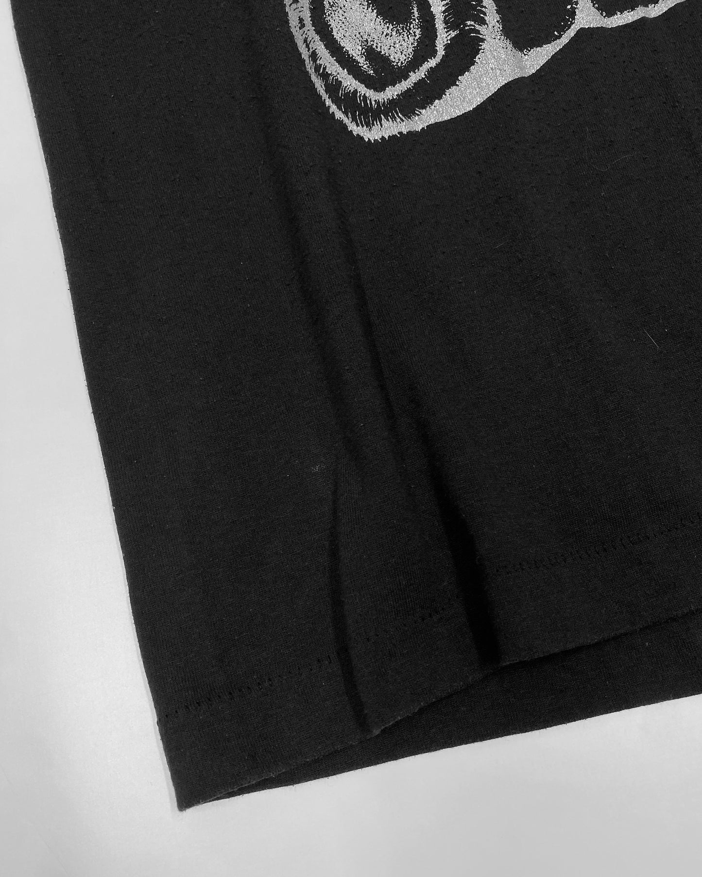 Vintage Diamond Dust 1990s Glitter Teddy Bear Single Stitched T-Shirt Black
