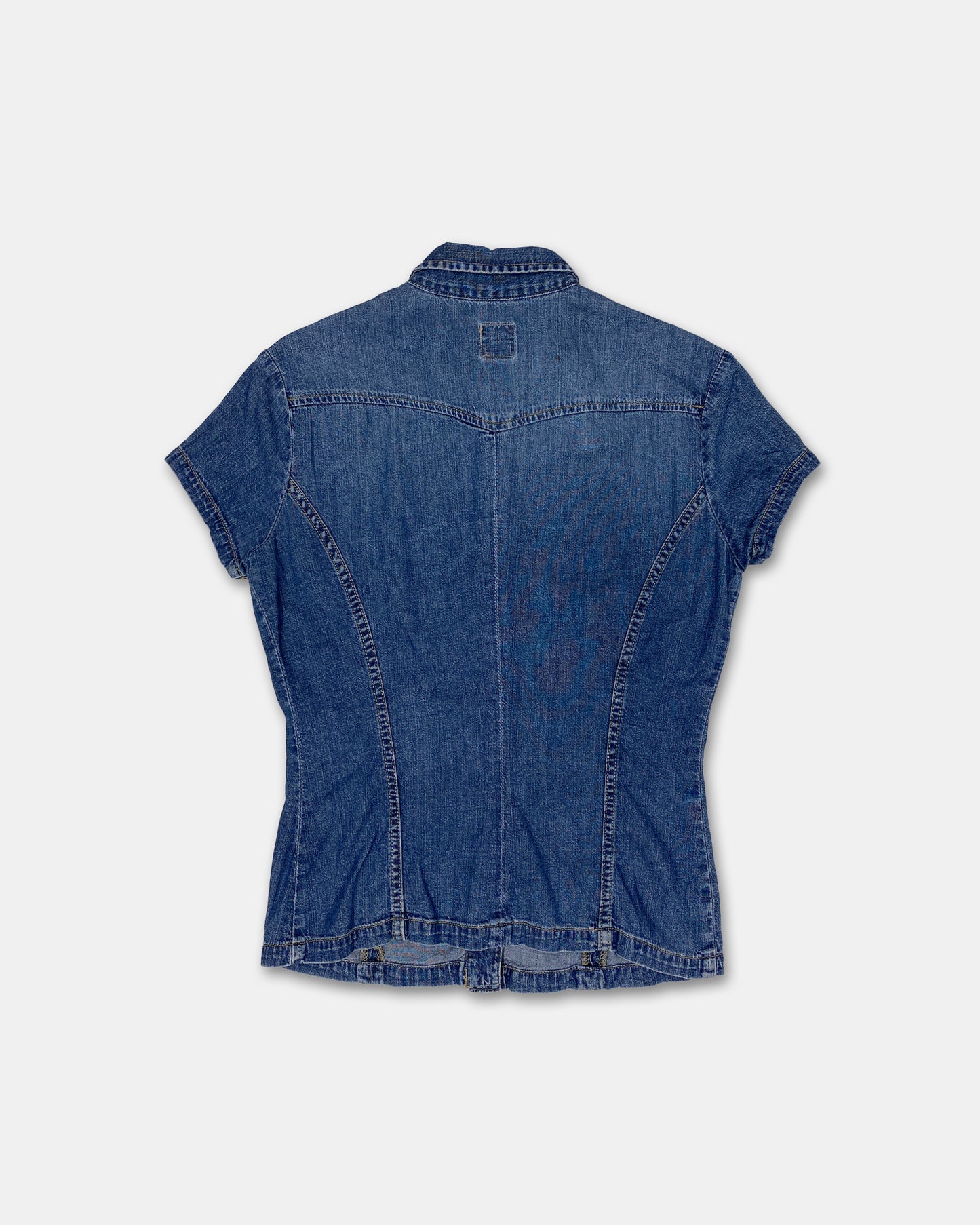Diesel 2000s Denim Corset Top Blue
