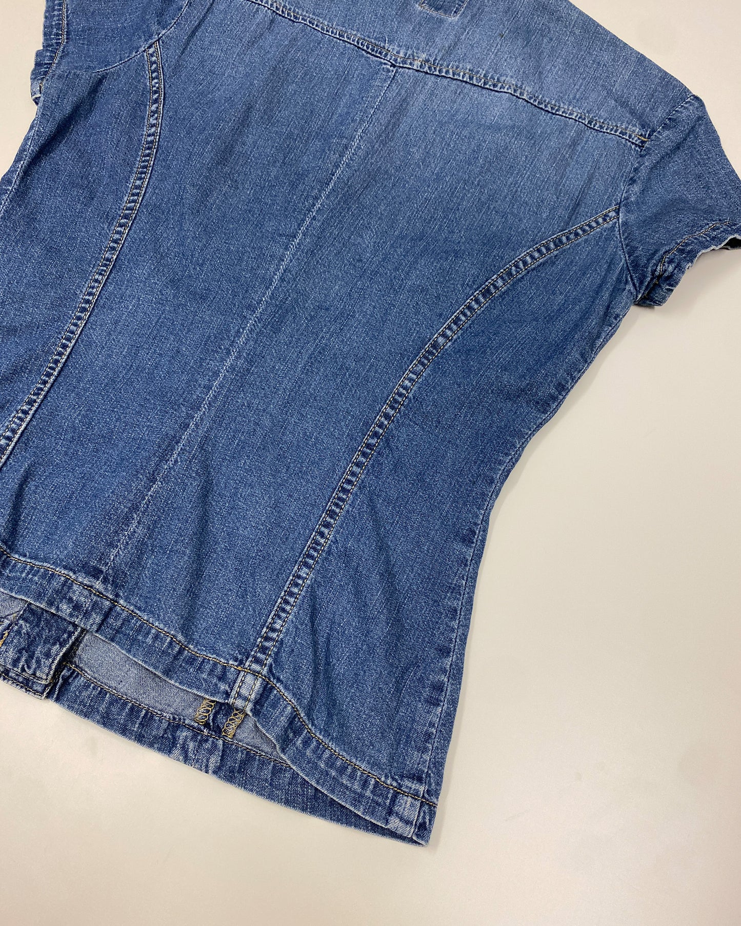 Diesel 2000s Denim Corset Top Blue