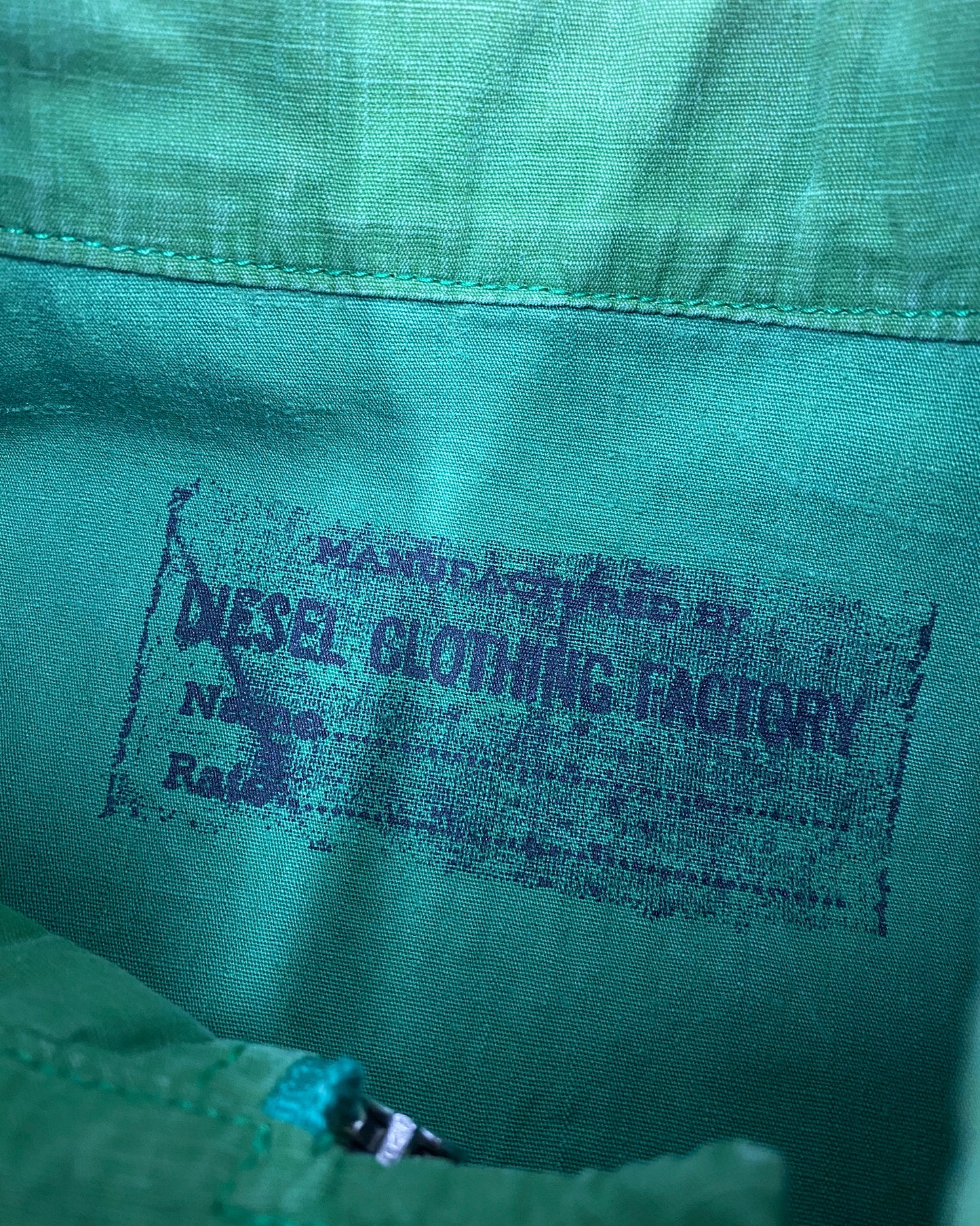 Diesel 2000s Light Cotton Jacket Green Yellow