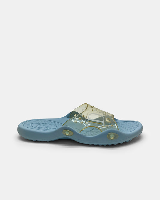 Dior by John Galliano 2000s Flip Flop Slides Light Blue