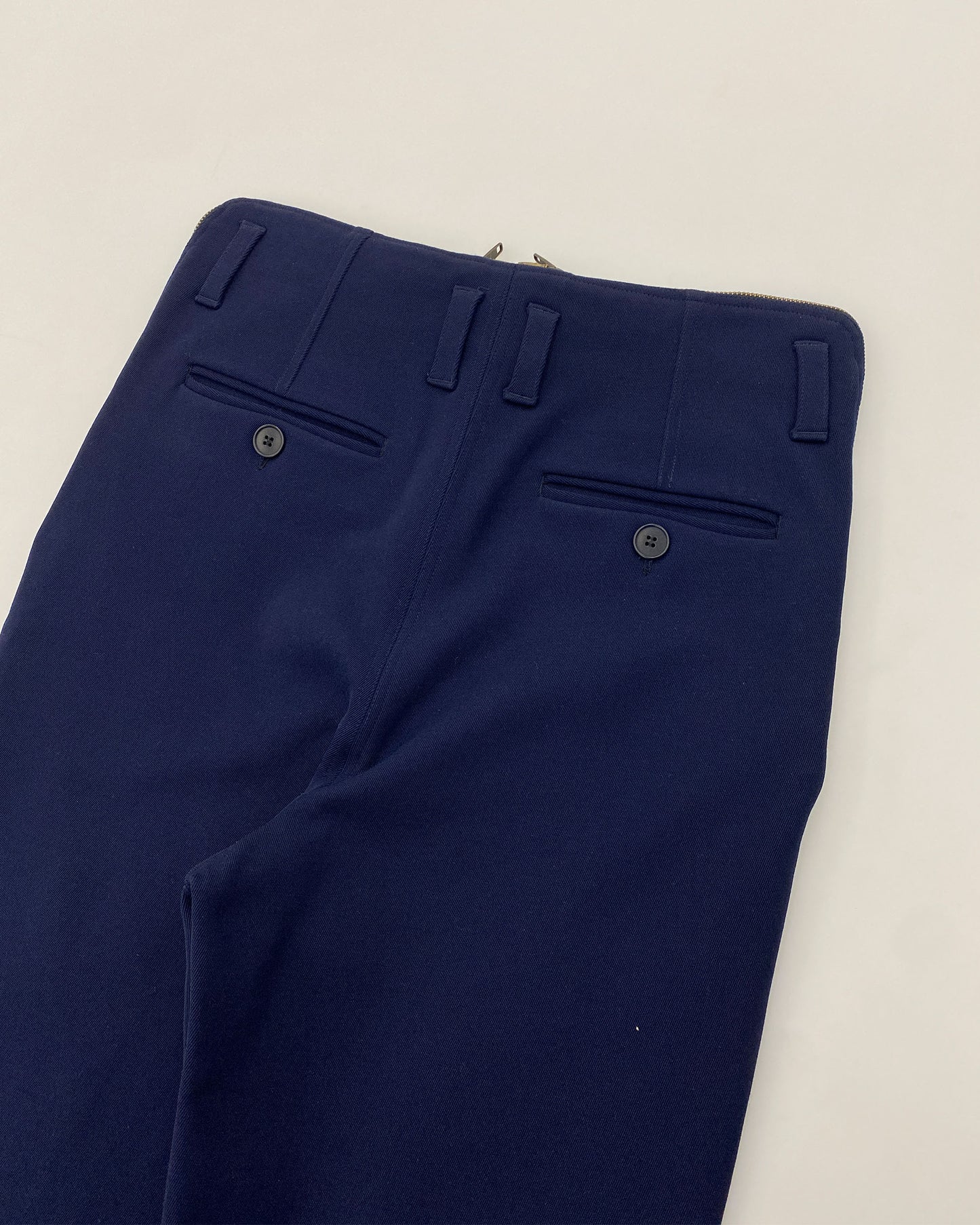 Dirk Bikkembergs 1990s Full Zip Slim Pants Navy