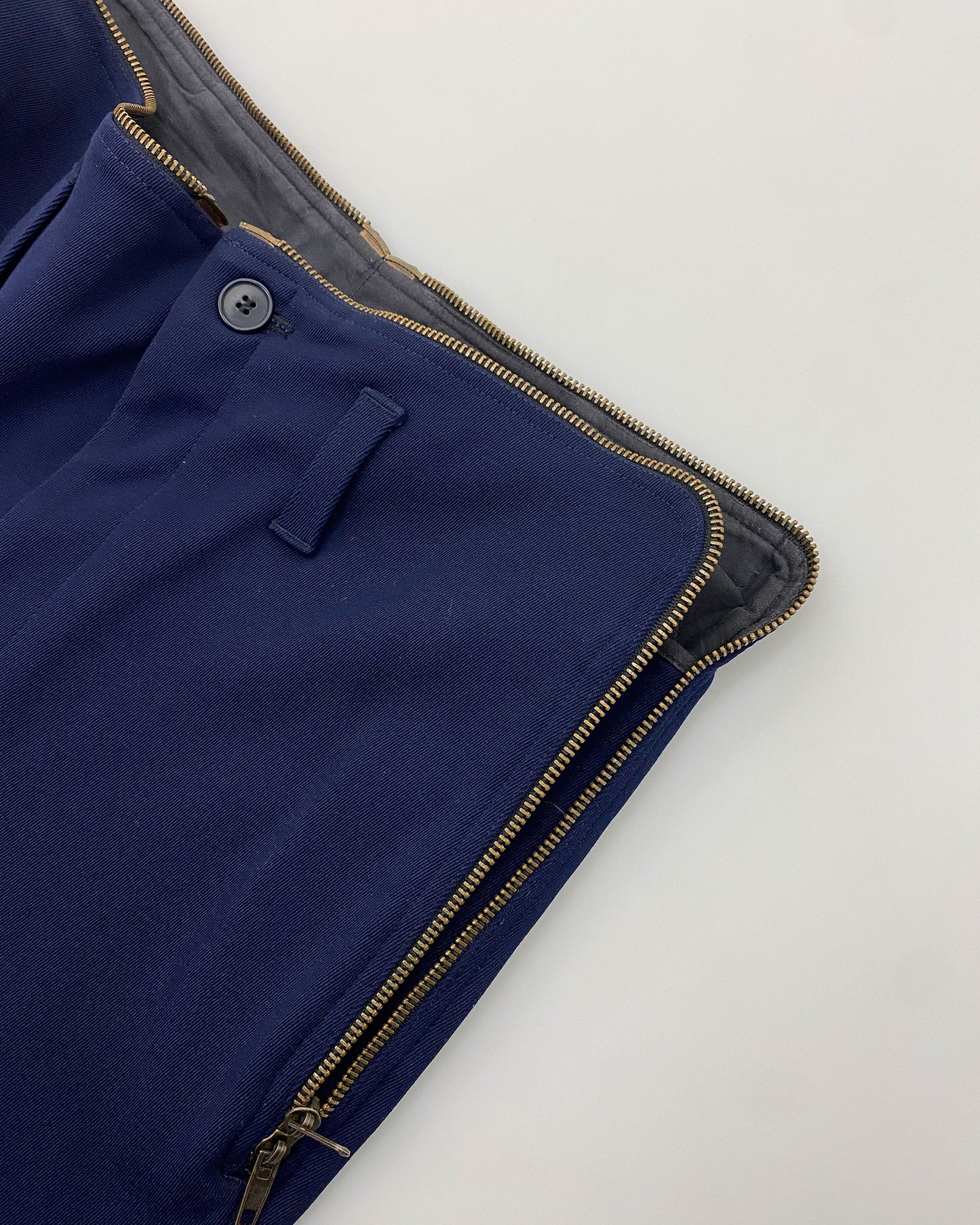 Dirk Bikkembergs 1990s Full Zip Slim Pants Navy