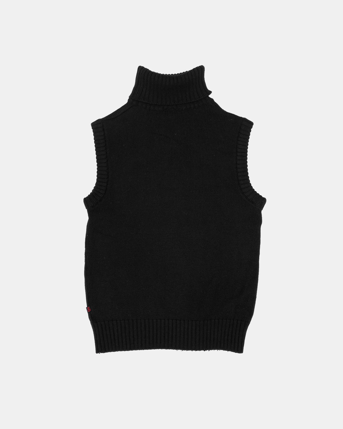 Dolce & Gabbana 2000s Number 3 Knit Wool Sweater Vest Black