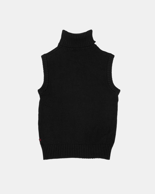 Dolce & Gabbana 2000s Number 3 Knit Wool Sweater Vest Black