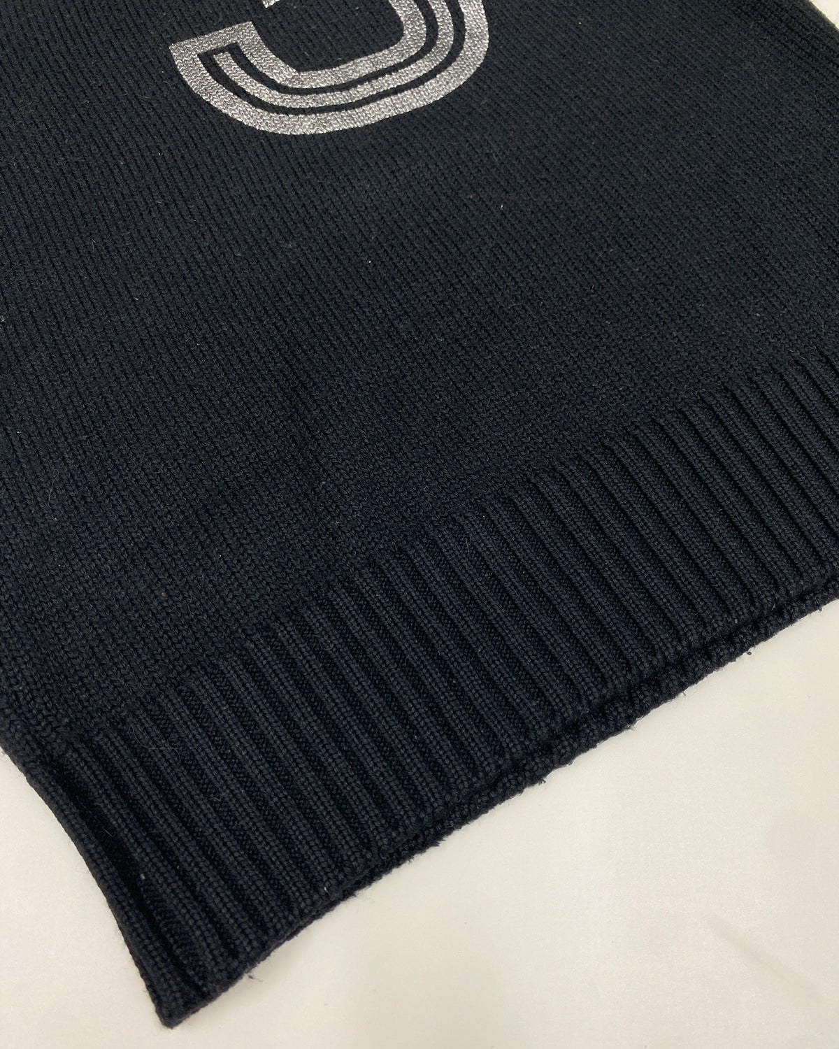 Dolce & Gabbana 2000s Number 3 Knit Wool Sweater Vest Black