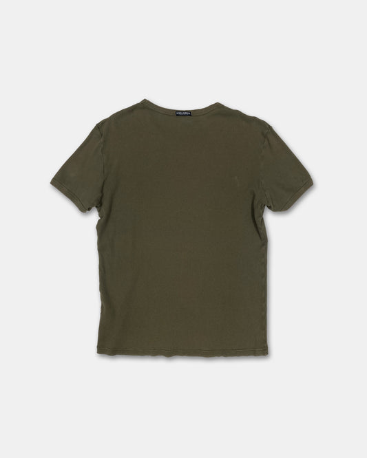 Dolce & Gabbana Underwear 2010s Ribbed T-Shirt Green
