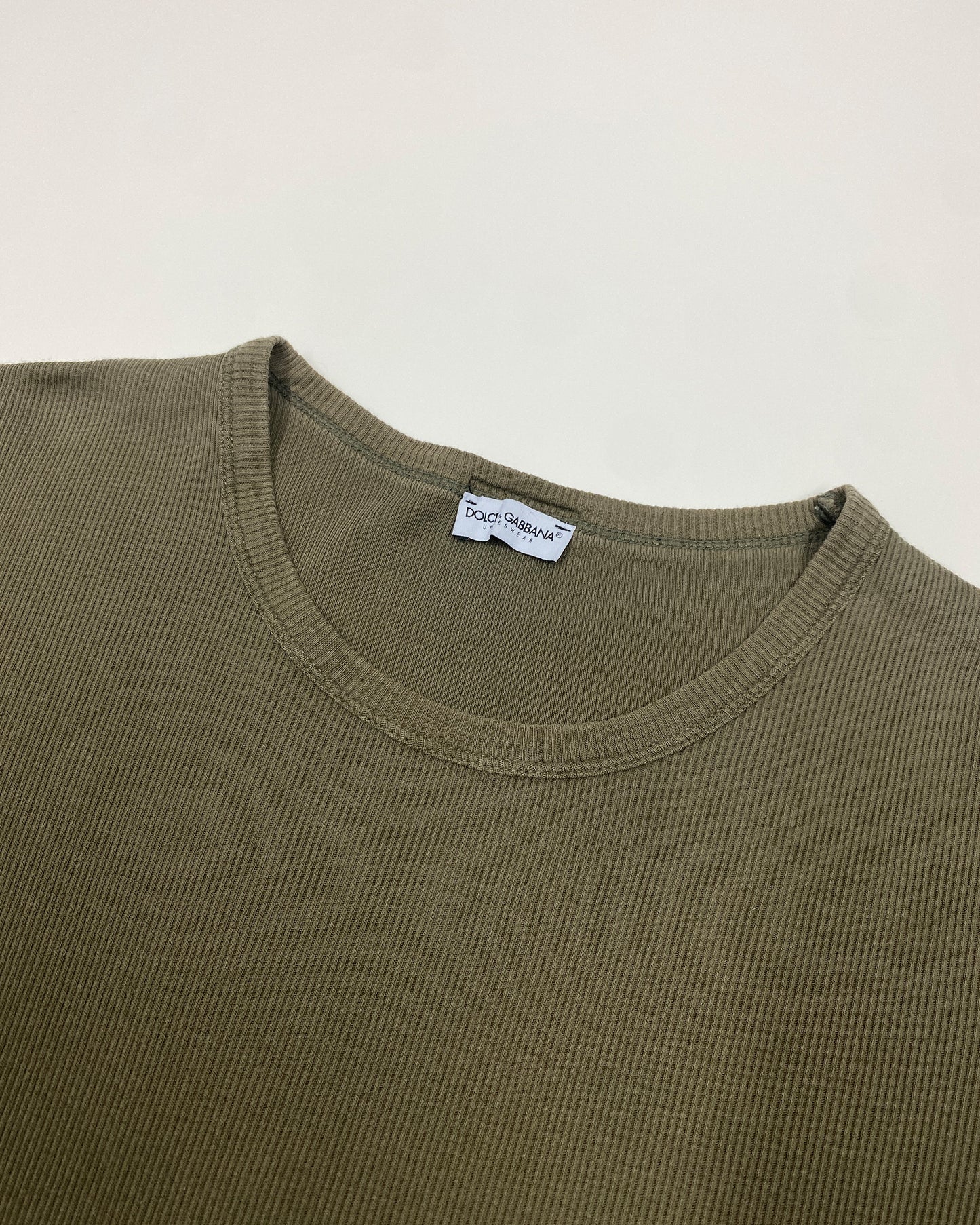 Dolce & Gabbana Underwear 2010s Ribbed T-Shirt Green