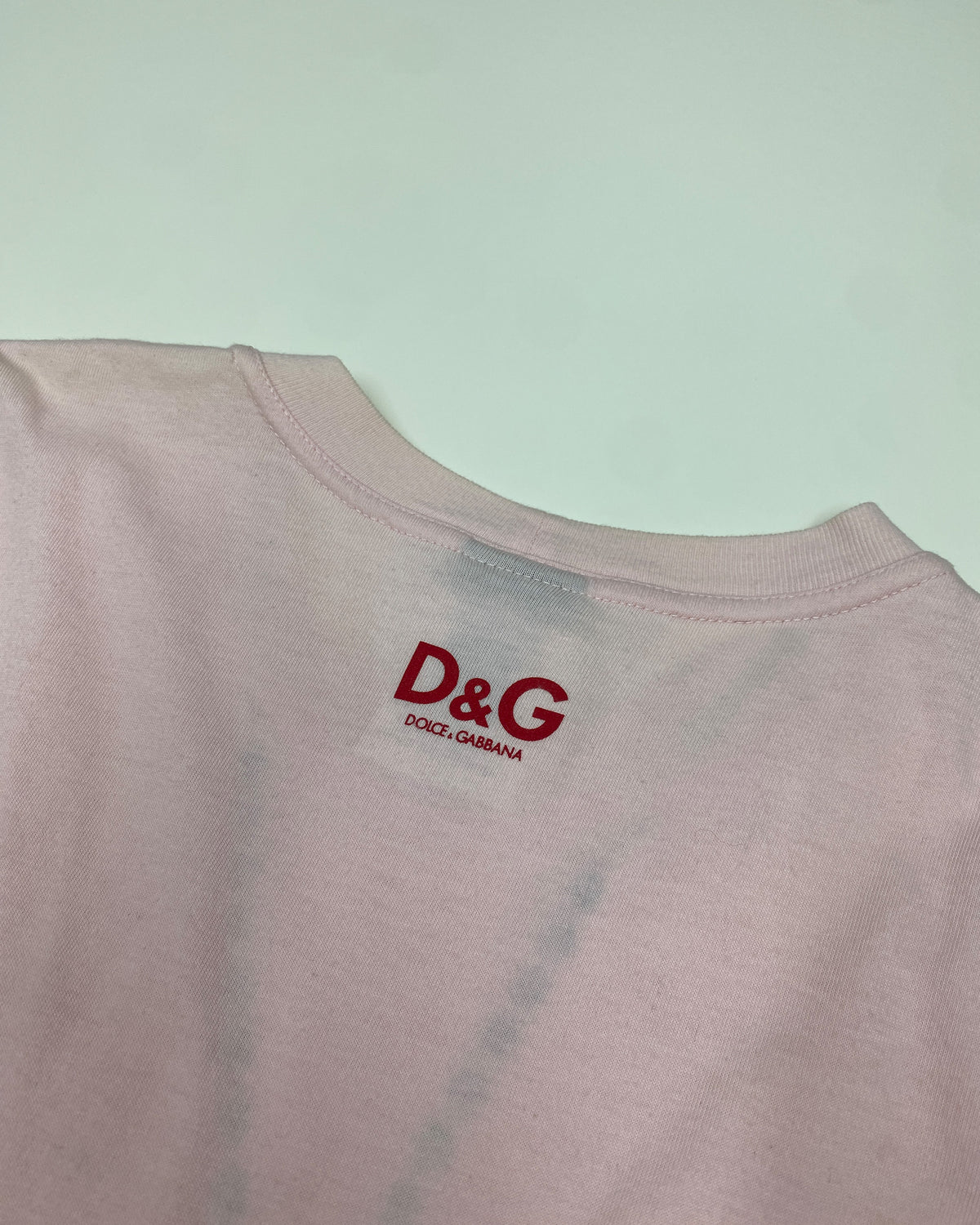 Dolce & Gabbana 1990s Rosary Cross Chain Tanktop Light Pink
