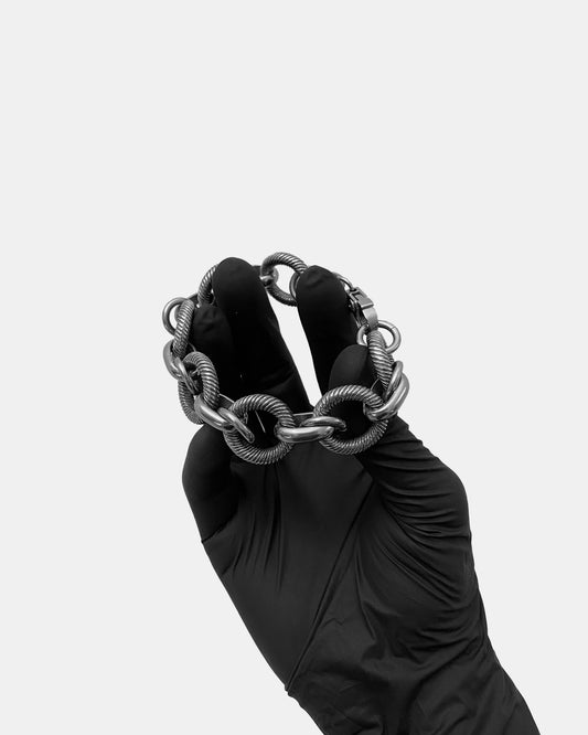 Dolce & Gabbana 2000s Chunky Ring Link Bracelet Metallic Silver