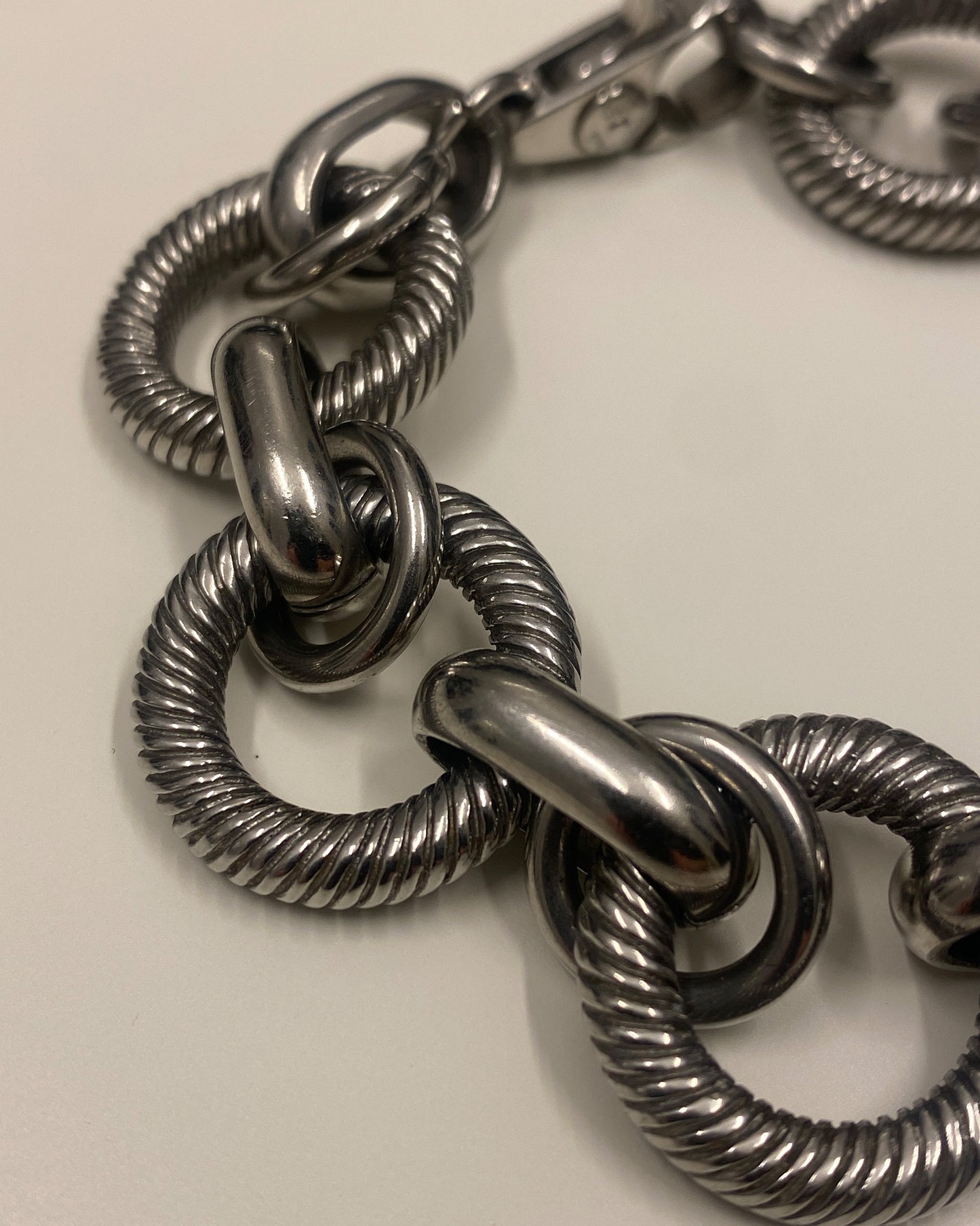 Dolce & Gabbana 2000s Chunky Ring Link Bracelet Metallic Silver