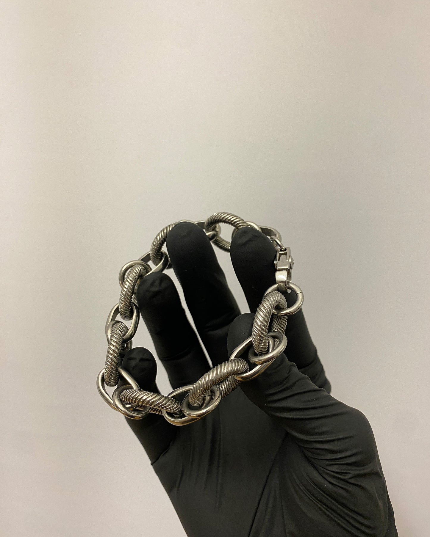 Dolce & Gabbana 2000s Chunky Ring Link Bracelet Metallic Silver