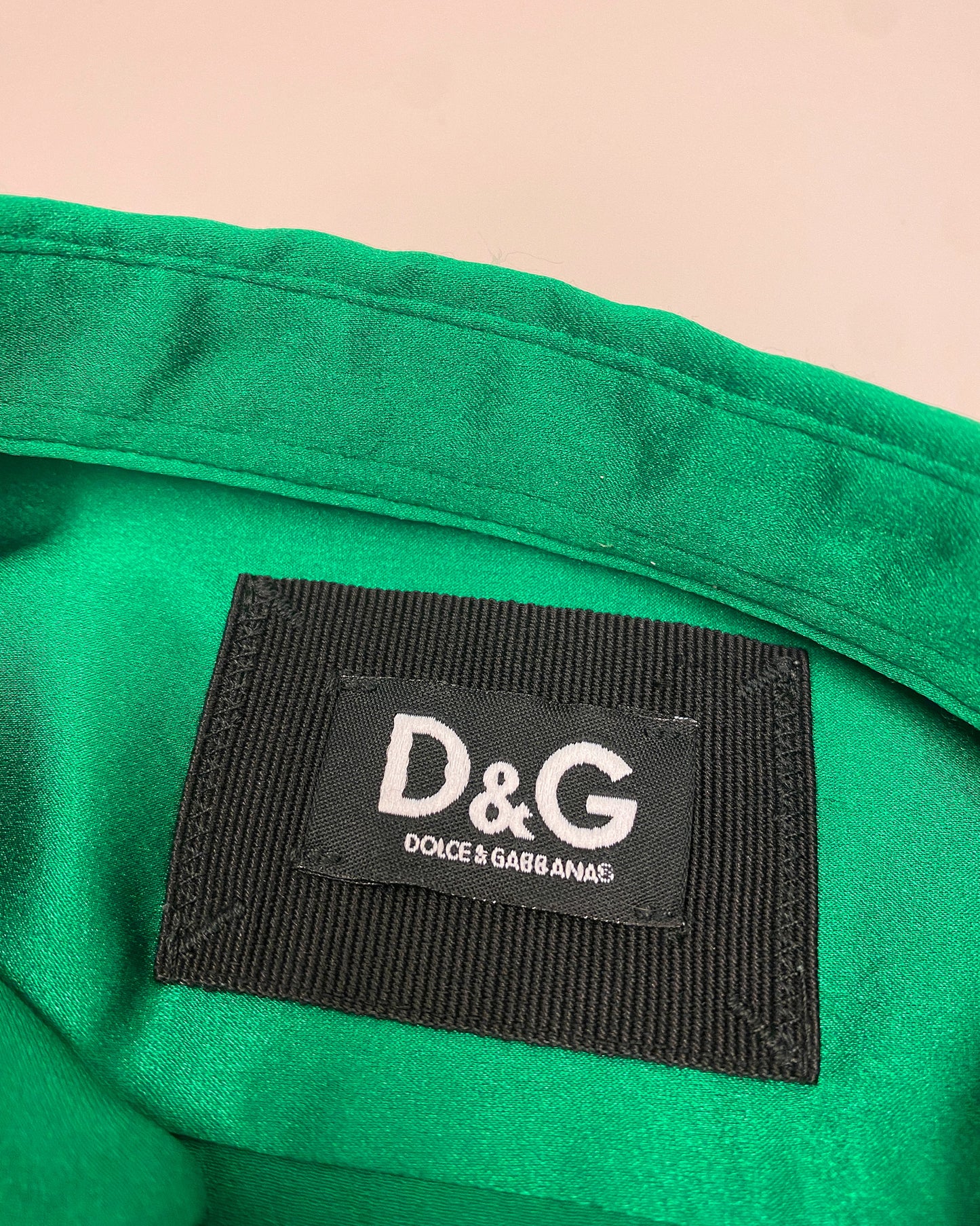 Dolce & Gabbana 2010s Silk Shirt Top Green
